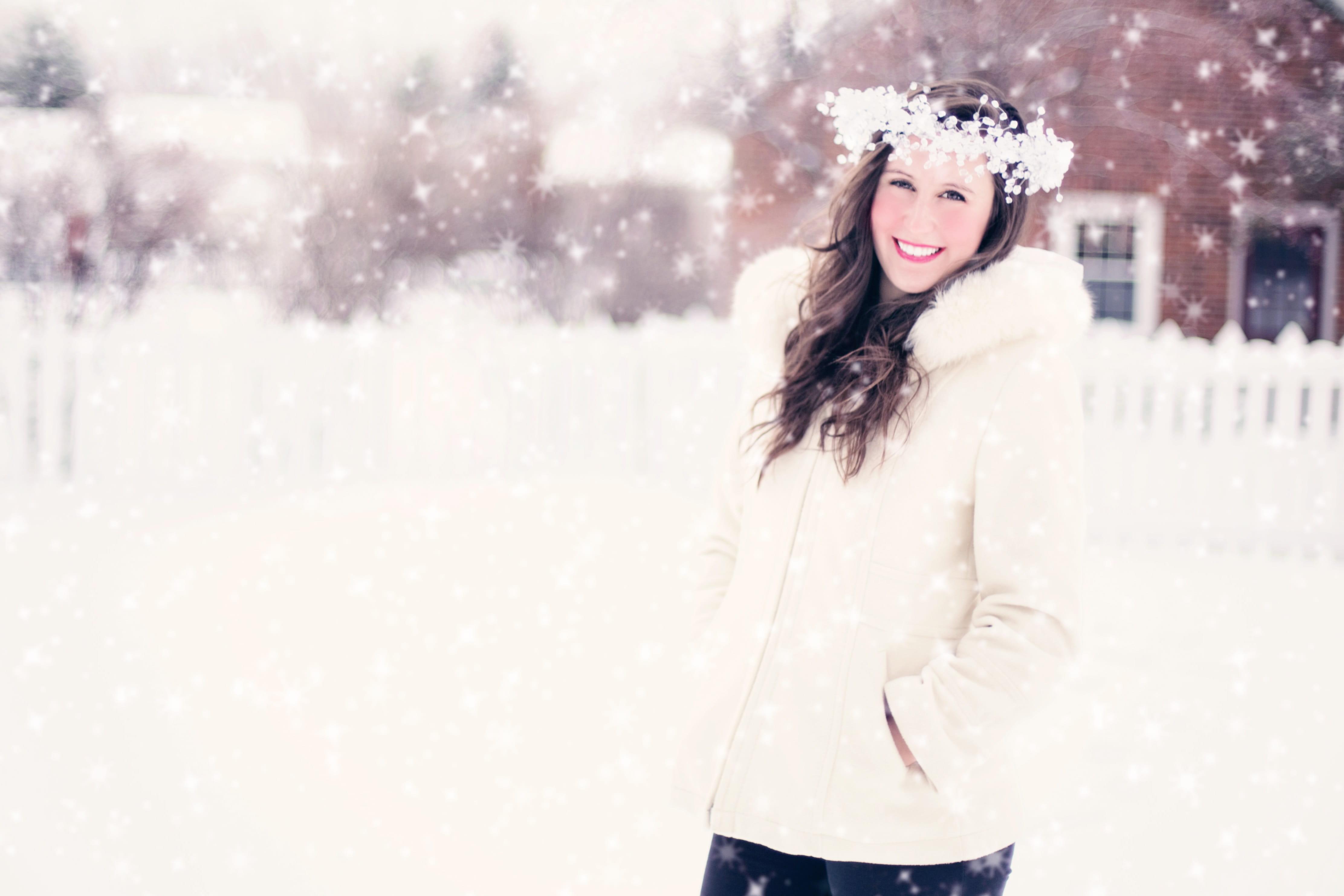 beauty, beautiful people, teenager, outdoors, ice, human, activity, one person, cold temperature, warm clothing, young women, 4K, frozen, snowflake, women, HD Wallpaper