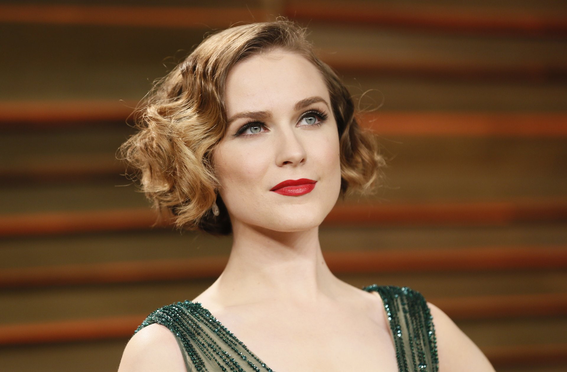 Blue Eyes, Actresses, Lipstick, 1080P, Actress, Redhead, Short Hair, Evan Rachel Wood, HD Wallpaper