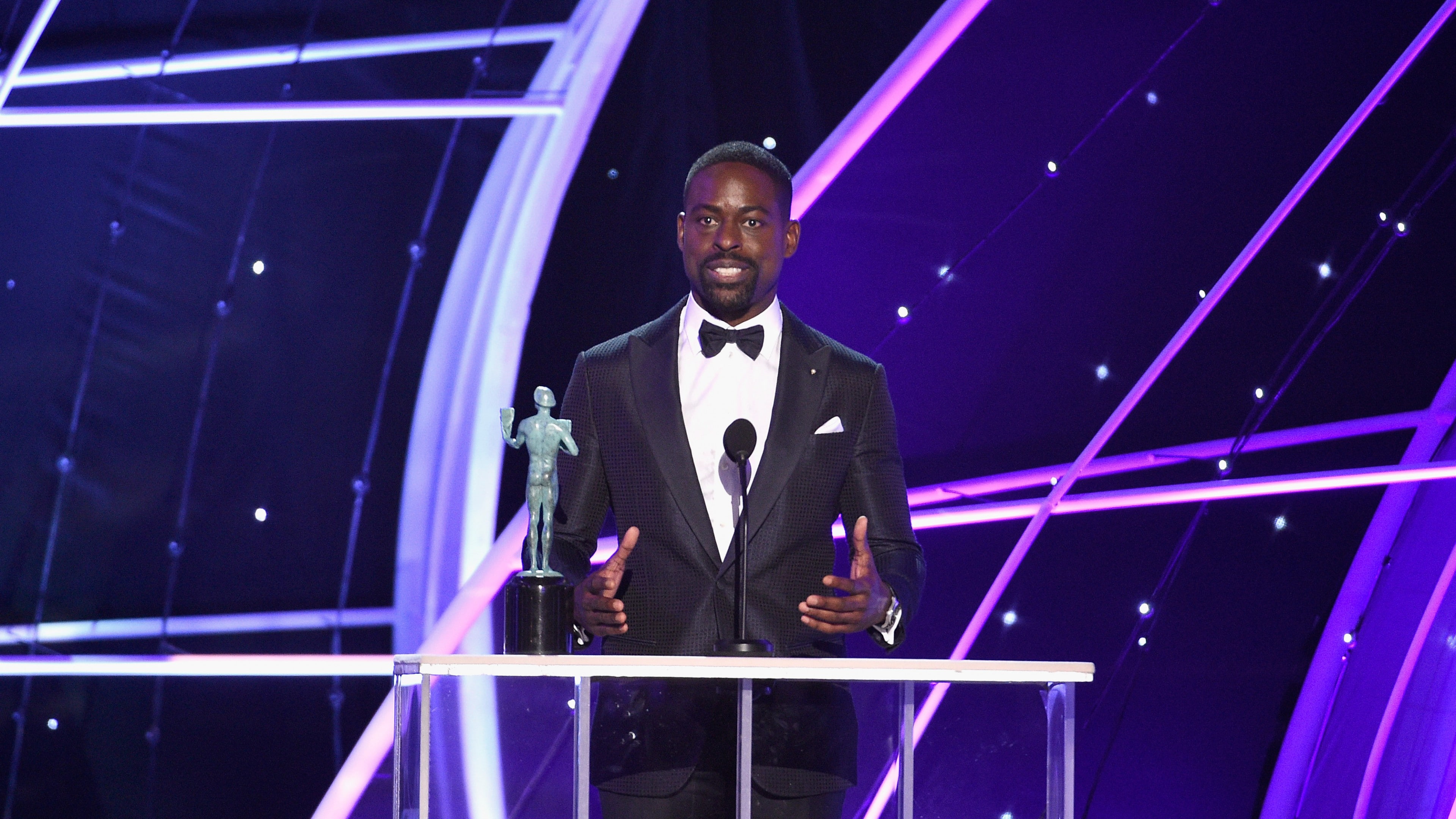 4K, s, men, bowtie, black, jacket, Sterling K. Brown, Screen Actors Guild Awards 2018, 4k, peaked, photo, lapel, suit, HD Wallpaper