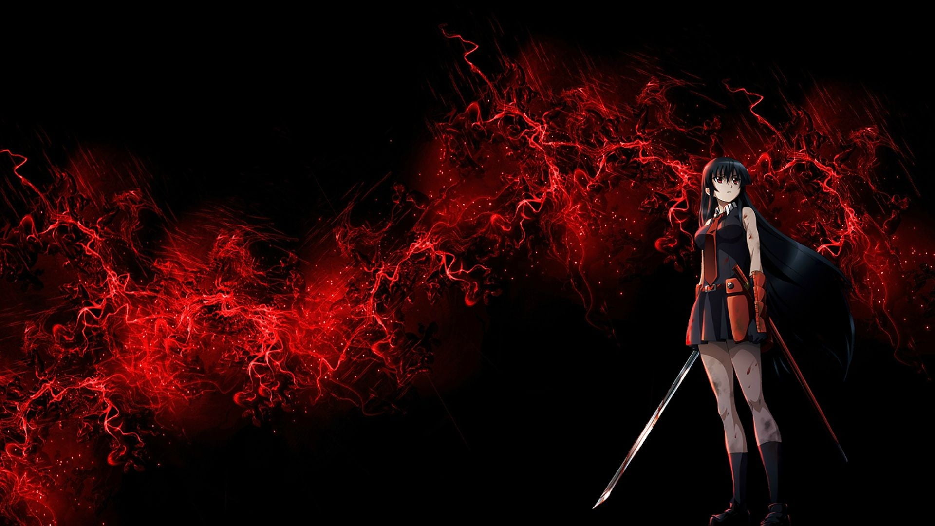 real people, full length, glowing, night, front view, 1080P, motion, standing, burning, illuminated, Akame ga Kill!, long exposure, occupation, red, sparks, HD Wallpaper
