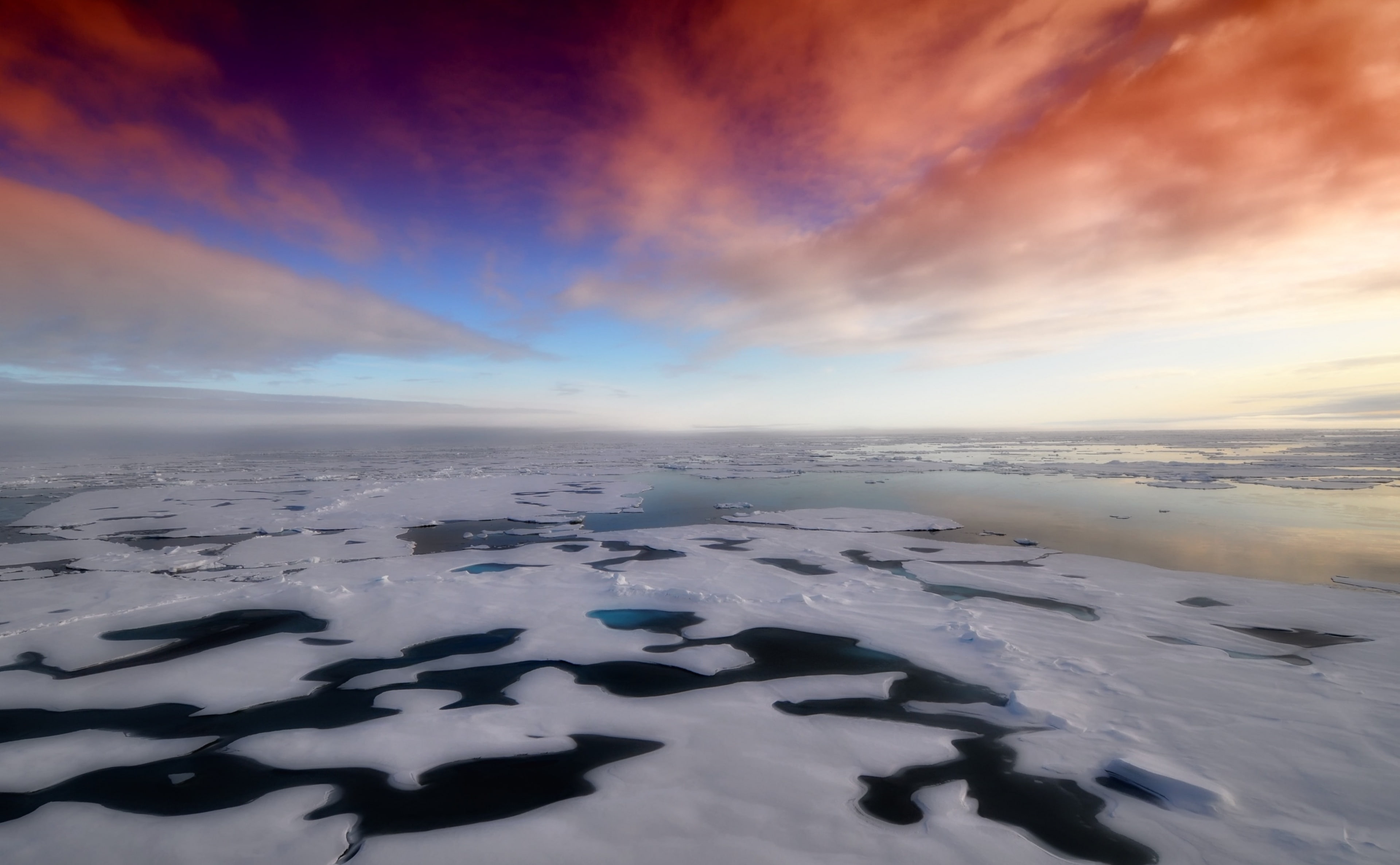 sky, cloud - sky, Winter, tranquility, Arctic, scenics - nature, icecaps, sea, beauty in nature, environment, horizon, no people, sunset, Cold, antarctic, HD Wallpaper