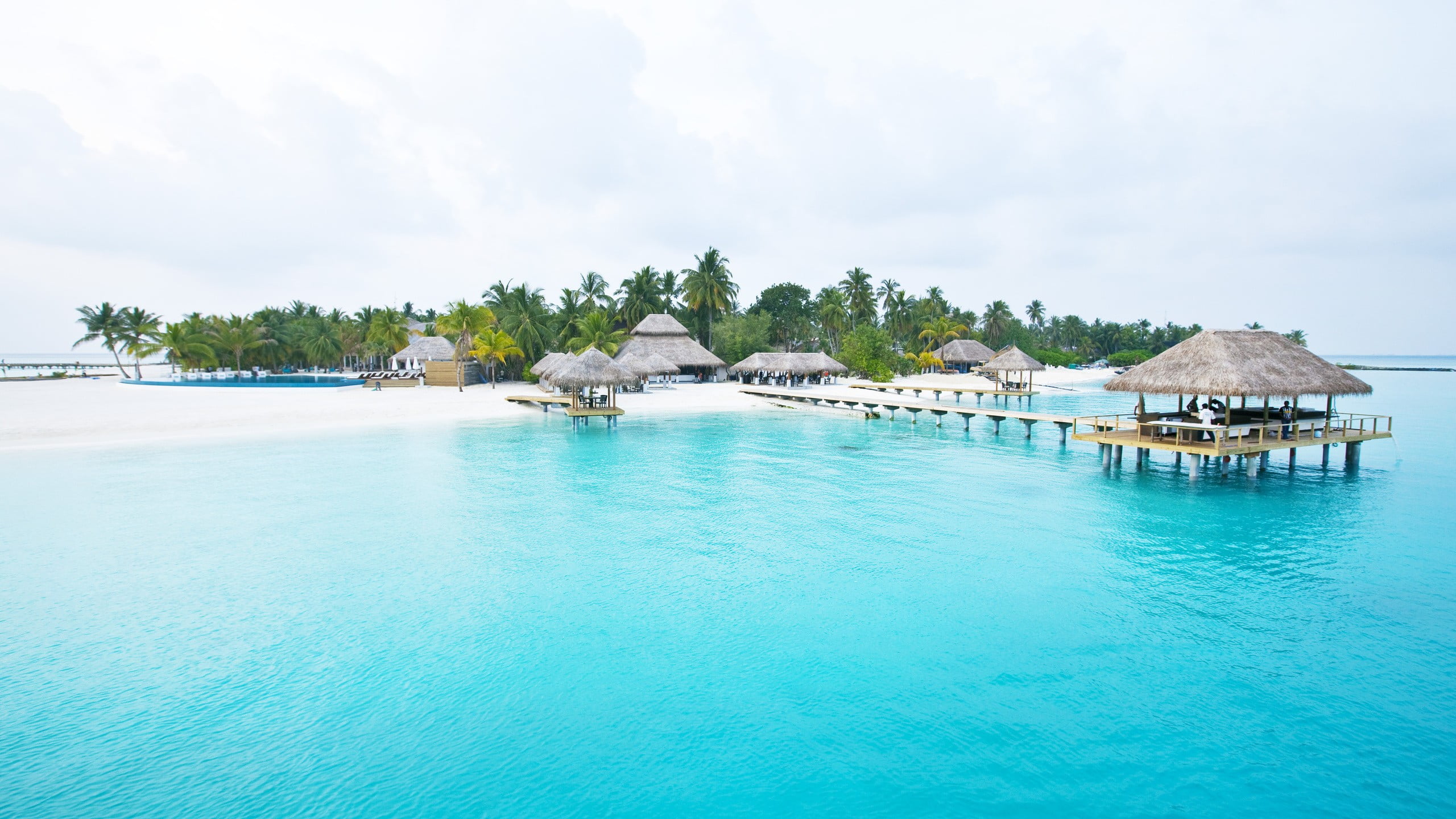 water, travel destinations, turquoise colored, wooden, tropical climate, no people, island, sea, idyllic, land, beach, outdoors, architecture, scenics - nature, HD Wallpaper