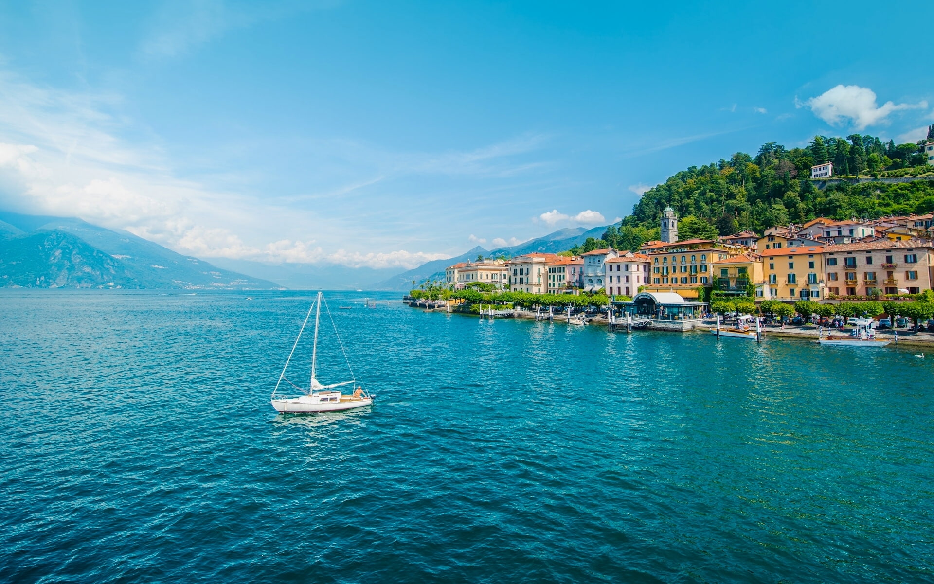 Boat, House, Vehicles, Lake Como, Lake, Architecture, Italy, 1080P, HD Wallpaper