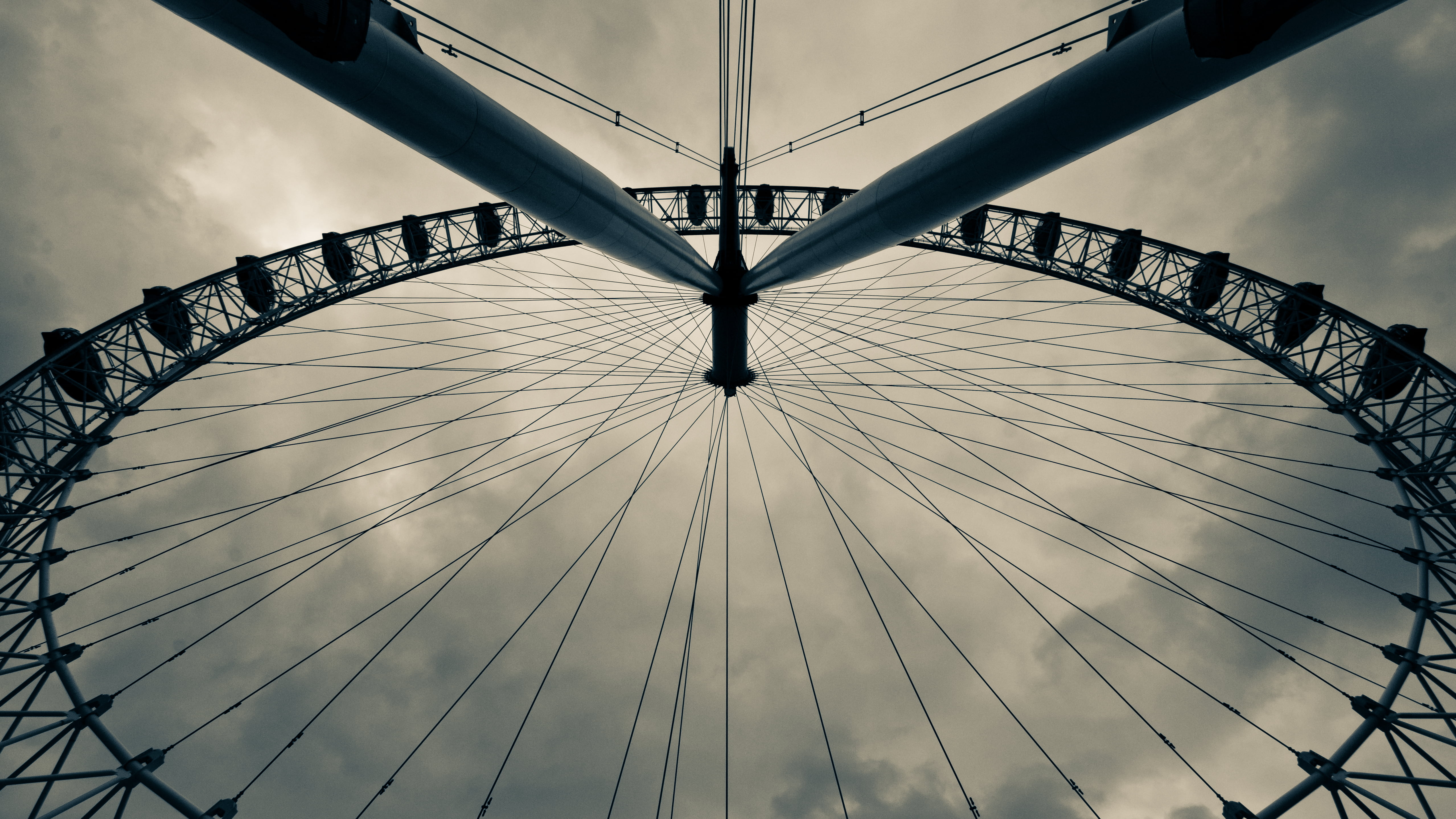 low, foto, London Eye, angle, lookout, structure, image, Tourism, perspective, steel, england, imagen, London, perspectiva, round, Noria, Ferris wheel, HD Wallpaper