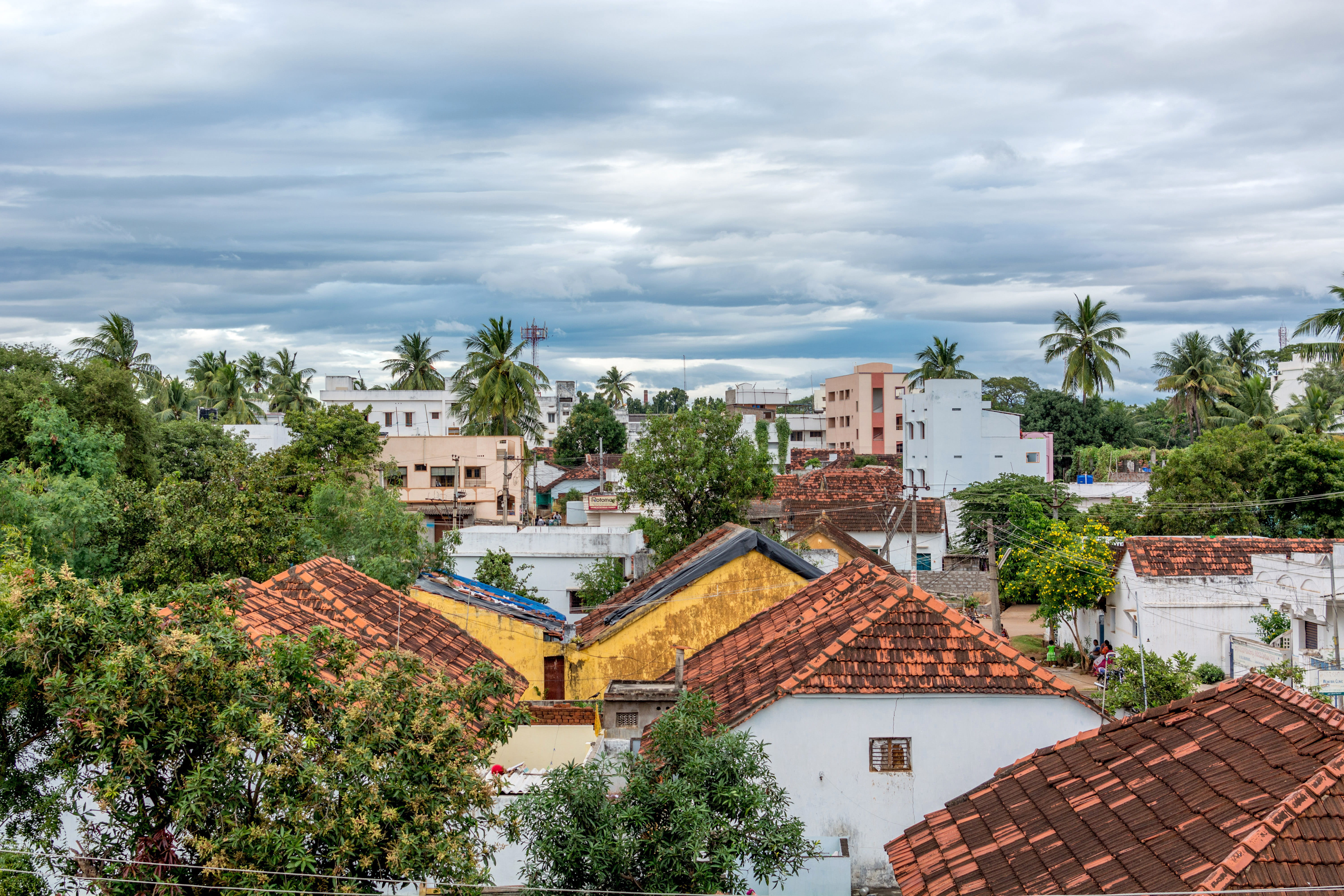 famous Place, portugal, building Exterior, city, clouds, europe, portuguese Culture, residential district, townscape, summer, Rooftops, house, day, view, HD Wallpaper