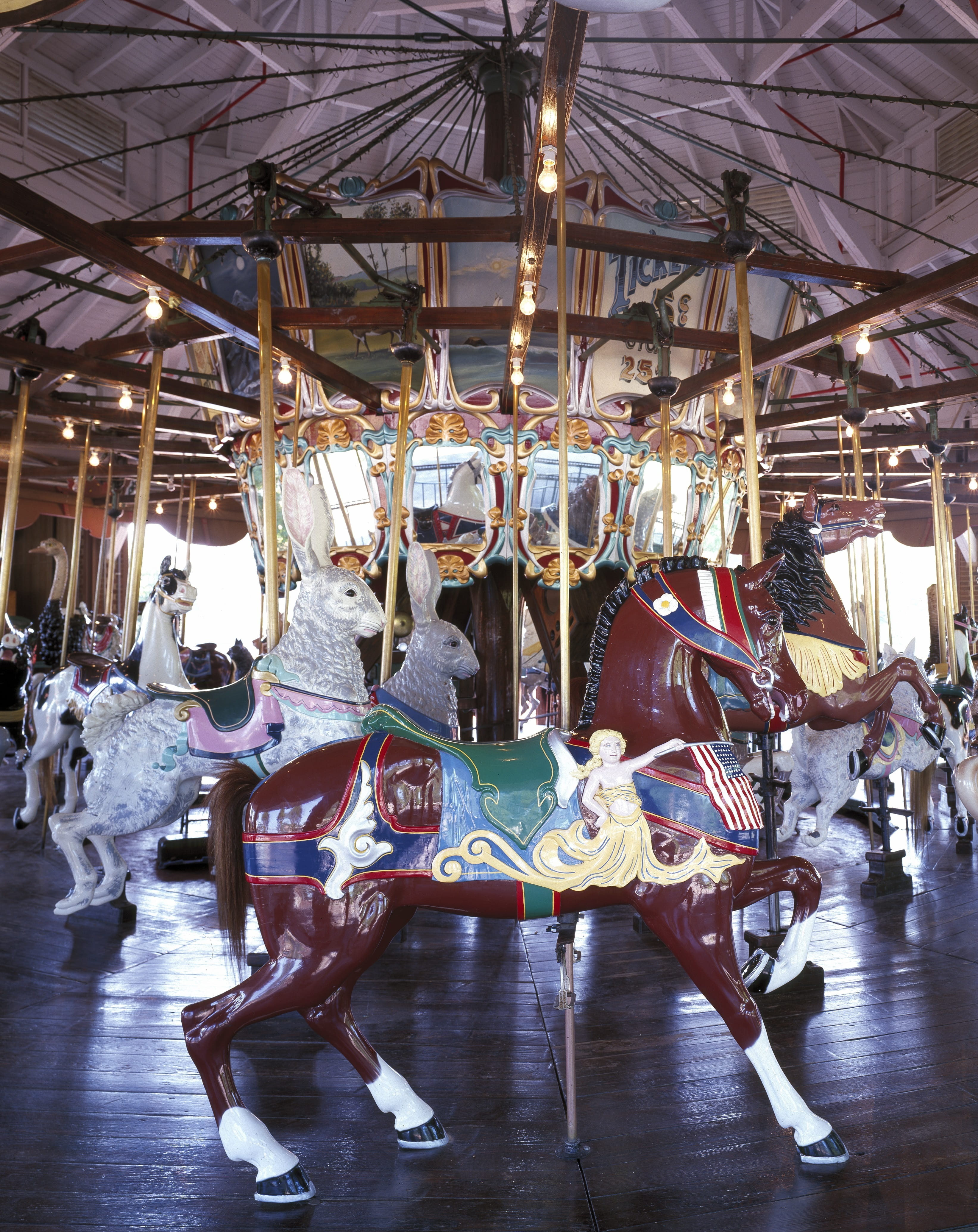 ornate, Horses, colorful, horse, carousel horses, enjoyment, arts culture and entertainment, play, 4K, childhood, recreation, merry-go-round, park, livestock, Phone HD Wallpaper