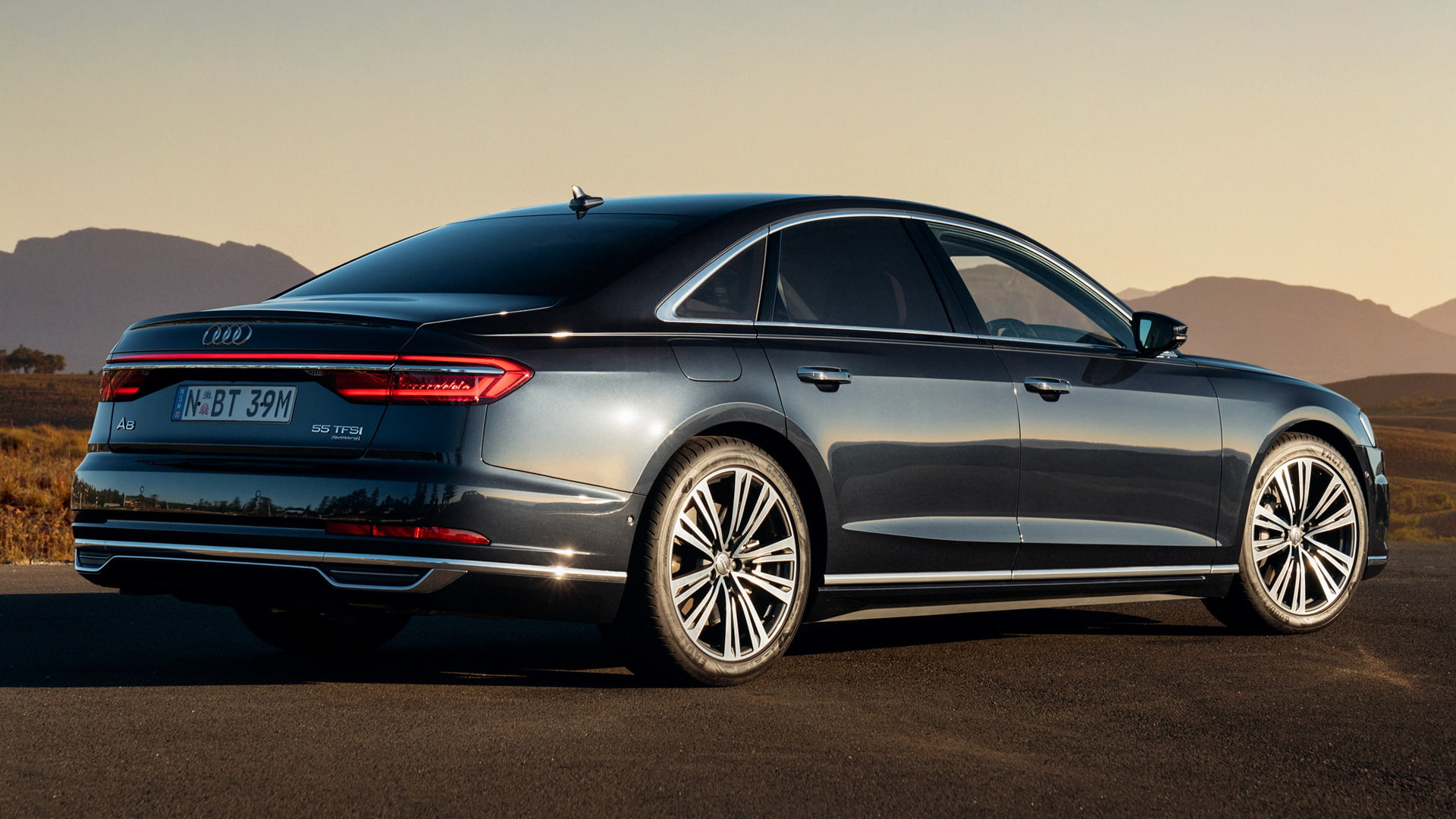 1080P, Full-Size Car, Luxury Car, Black Car, Audi, Audi A8, Sedan, Car, HD Wallpaper