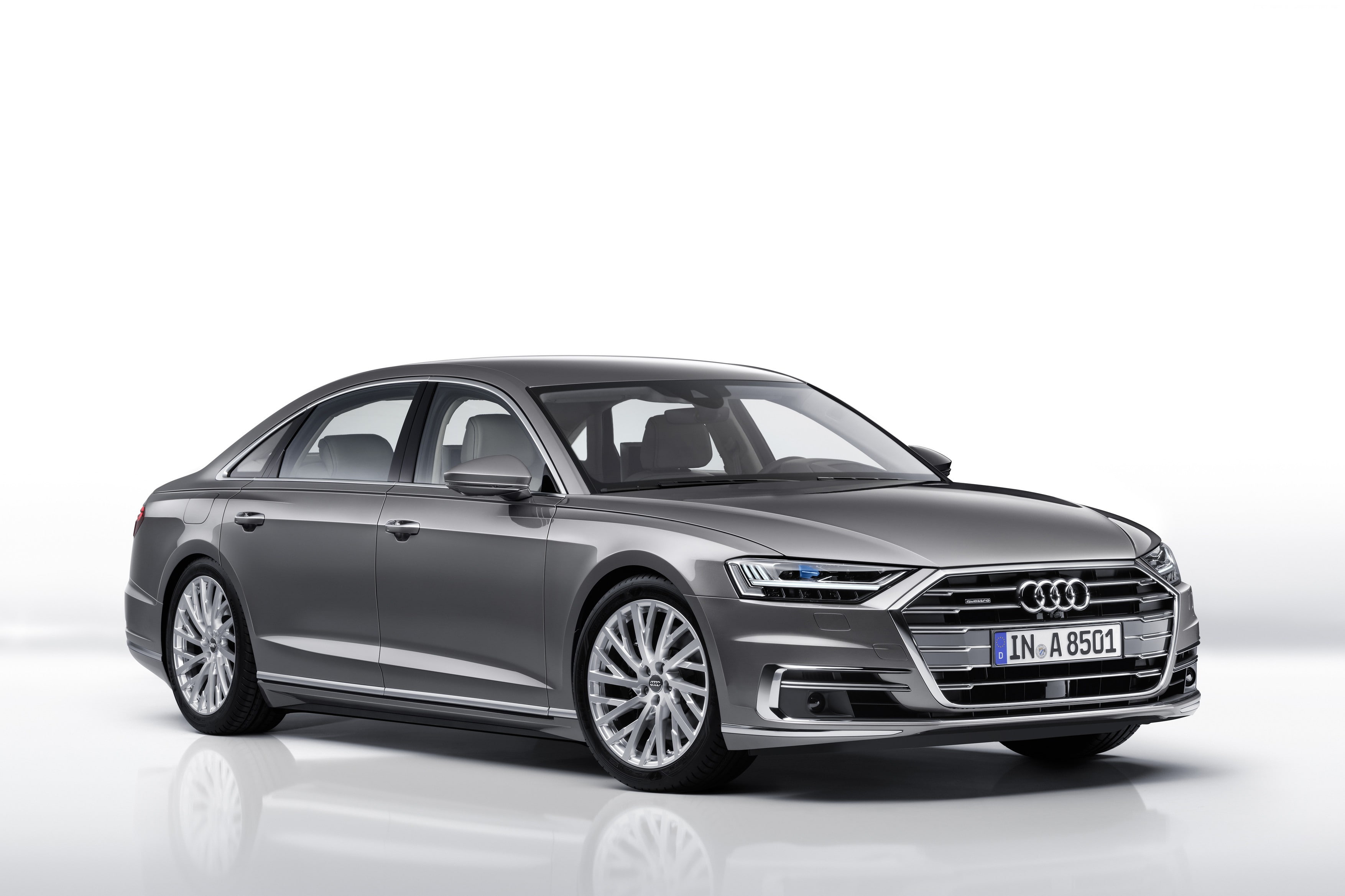 Audi A8 L, long, 2K, 4K, 2018 Cars, HD Wallpaper