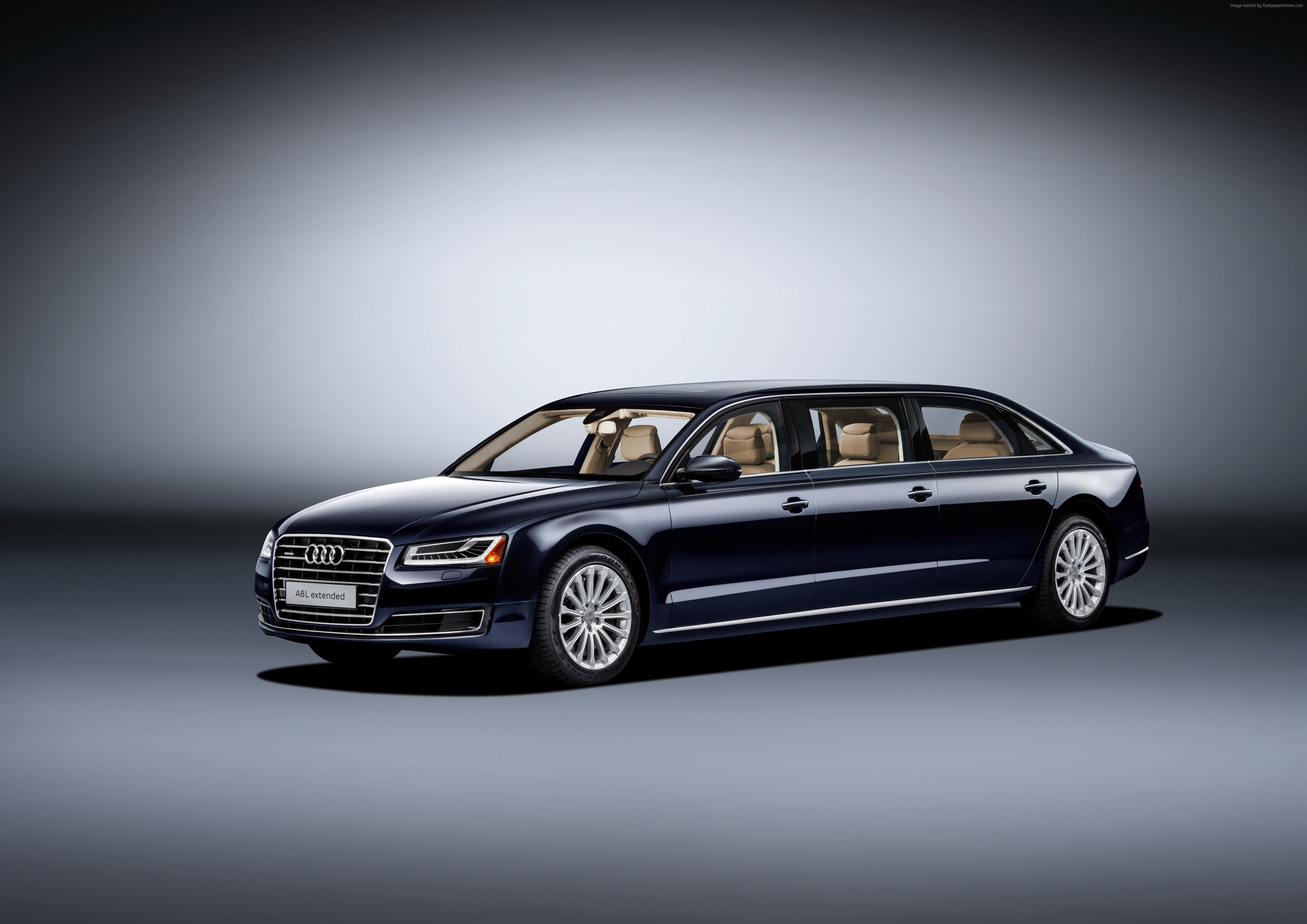 luxury cars, Audi A8 L Extende, limuzin, 4K, HD Wallpaper