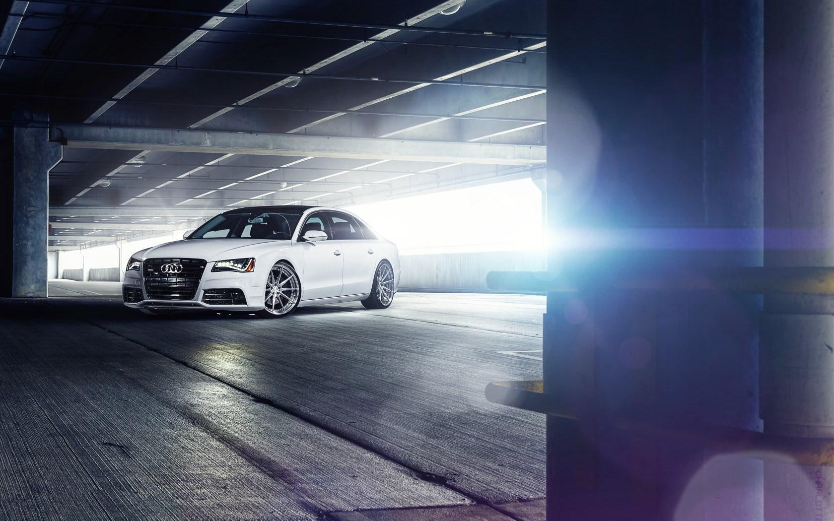 garage, audi, car, 720P, white, HD Wallpaper