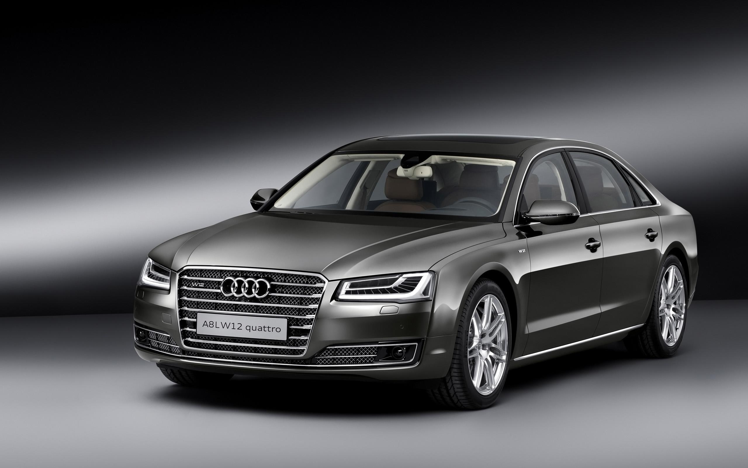 w, audi, cars, 2014, 2K, silver, l, exclusive, HD Wallpaper