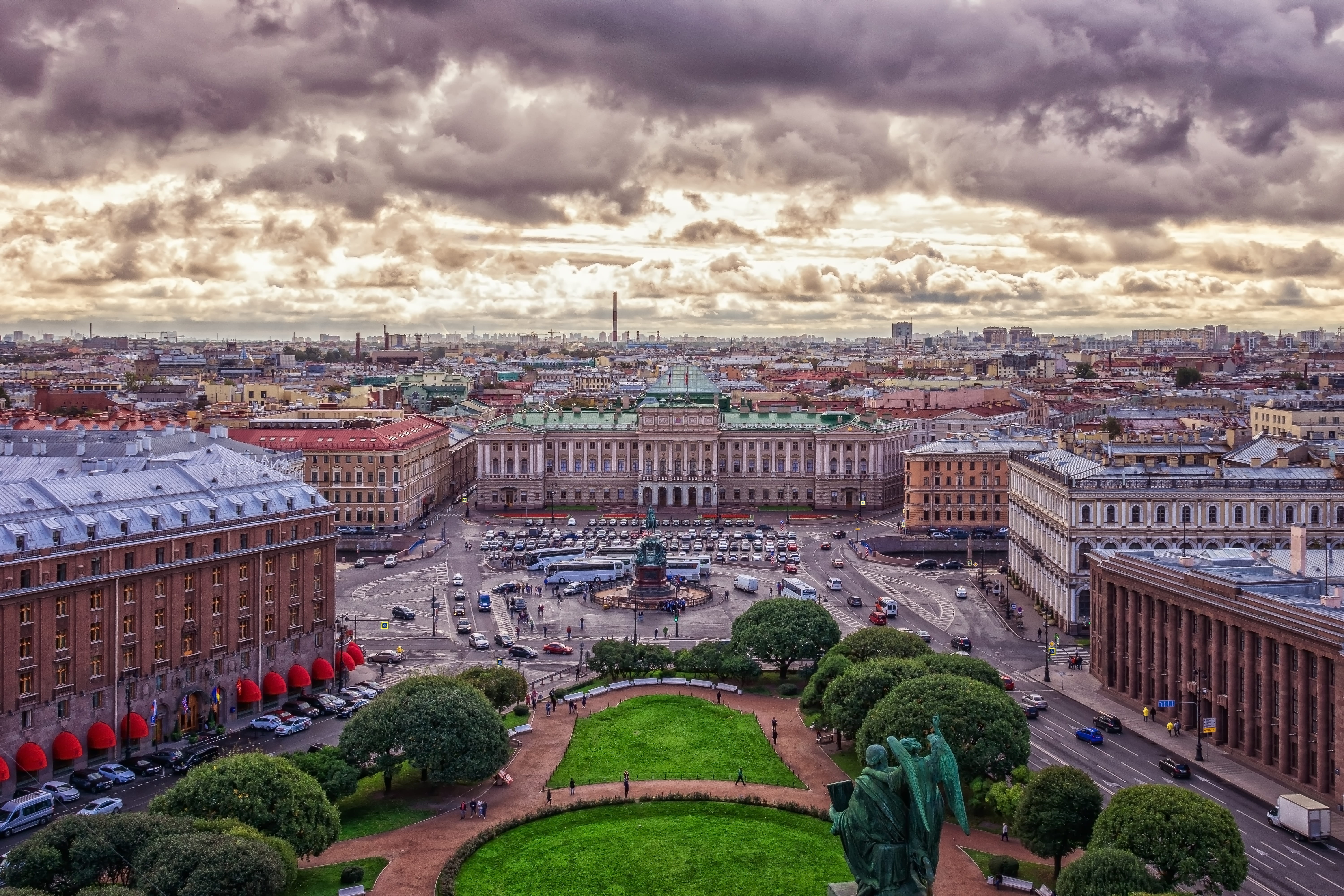 scene, architecture, built structure, st petersburg, cloud - sky, nature, plant, travel, the past, streets, city view, building exterior, building, day, HD Wallpaper