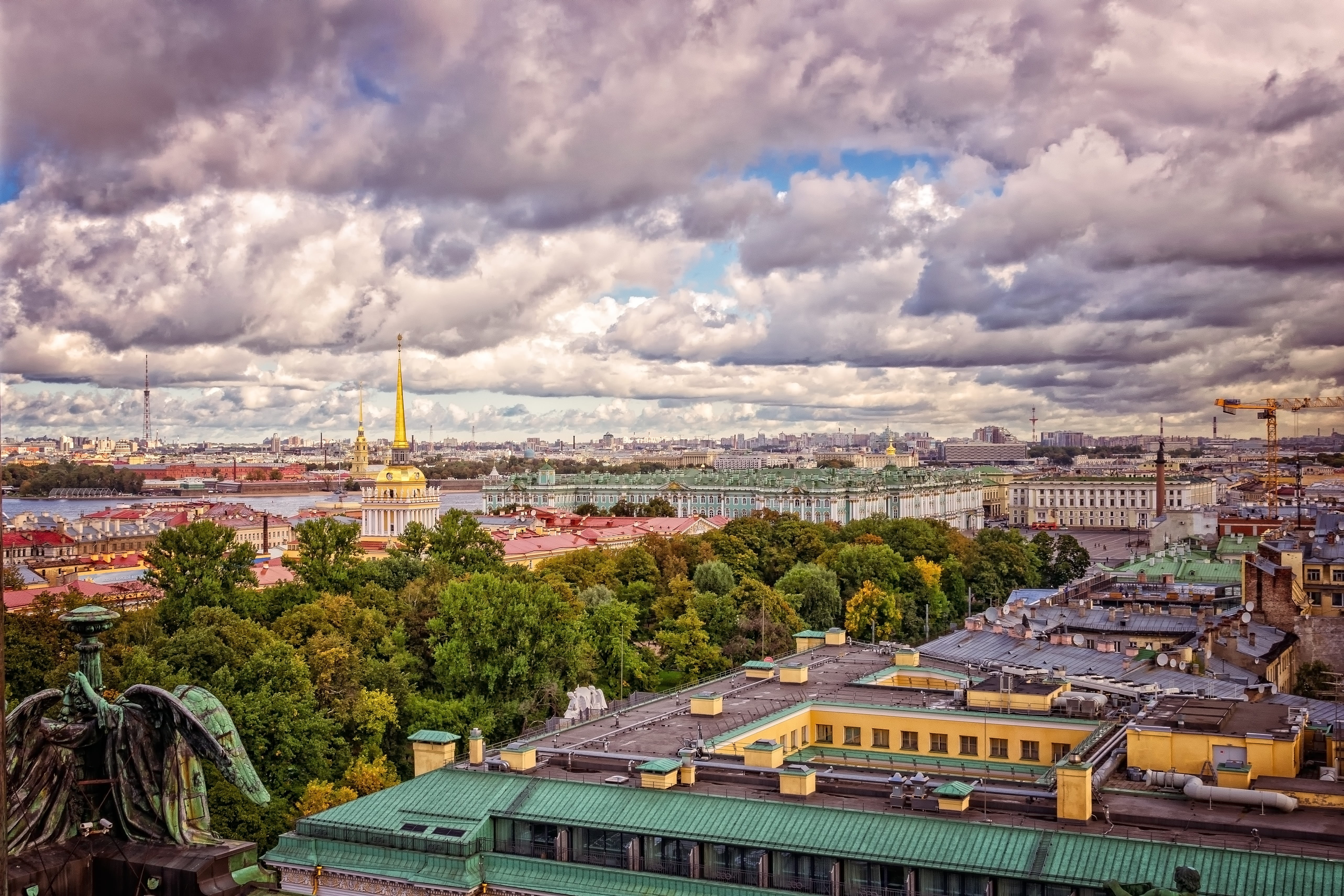 place of worship, sky, travel, hermitage, cloud - sky, travel destinations, no people, high angle view, houses, 5K, history, dome, vacations, architecture, HD Wallpaper