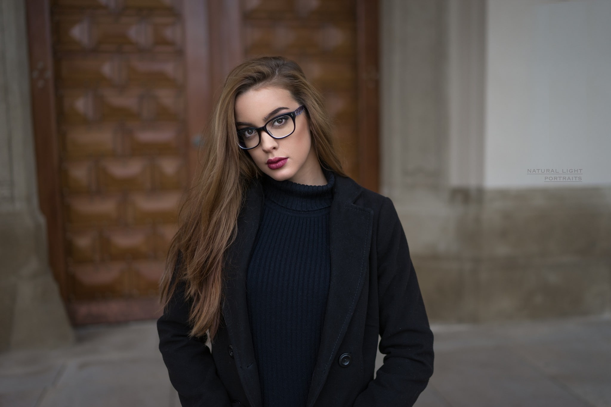 Robert Chrenka, women, portrait, women with glasses, glasses, 1080P, HD Wallpaper