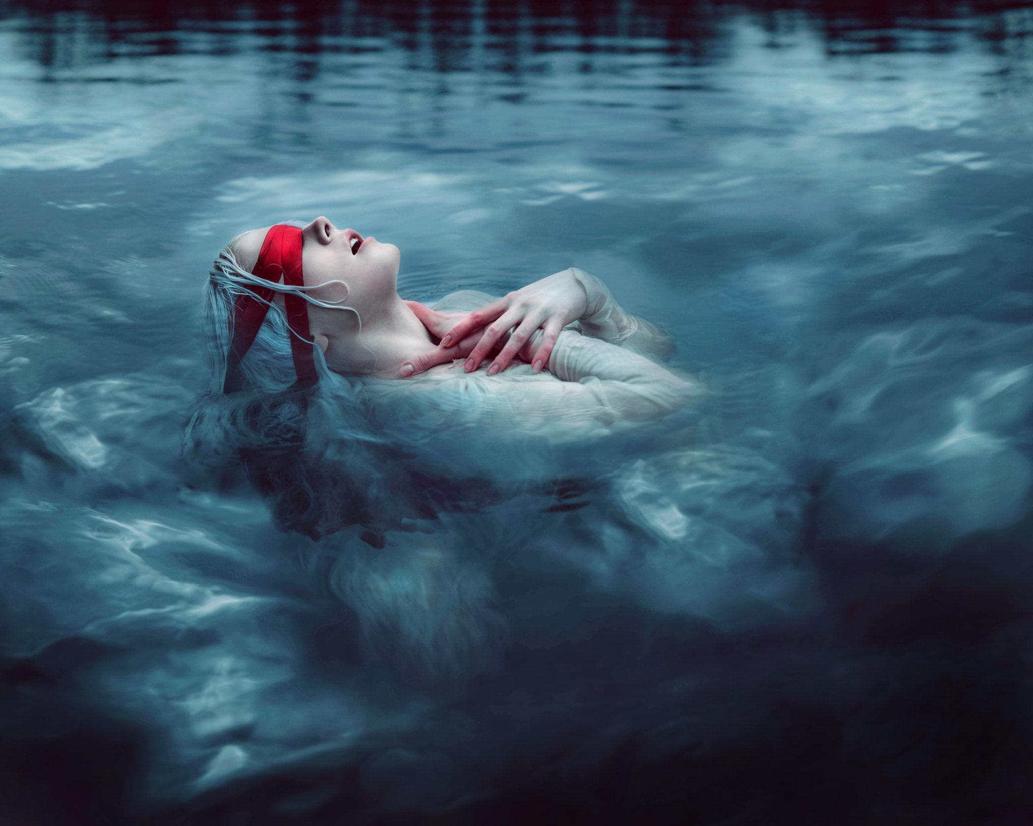 portrait, lying down, Kindra Nikole, floating on water, 1080P, beautiful woman, young women, nature, women, floating, relaxation, swimming, one person, HD Wallpaper