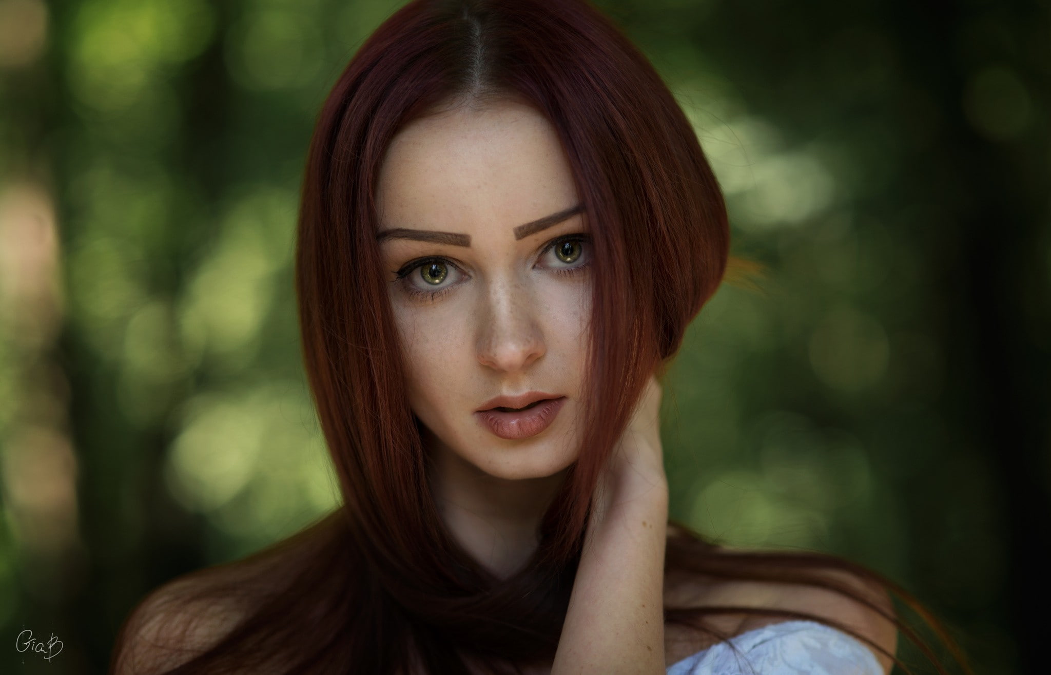 women, 1080P, face, Dennis Drozhzhin, Karina, HD Wallpaper