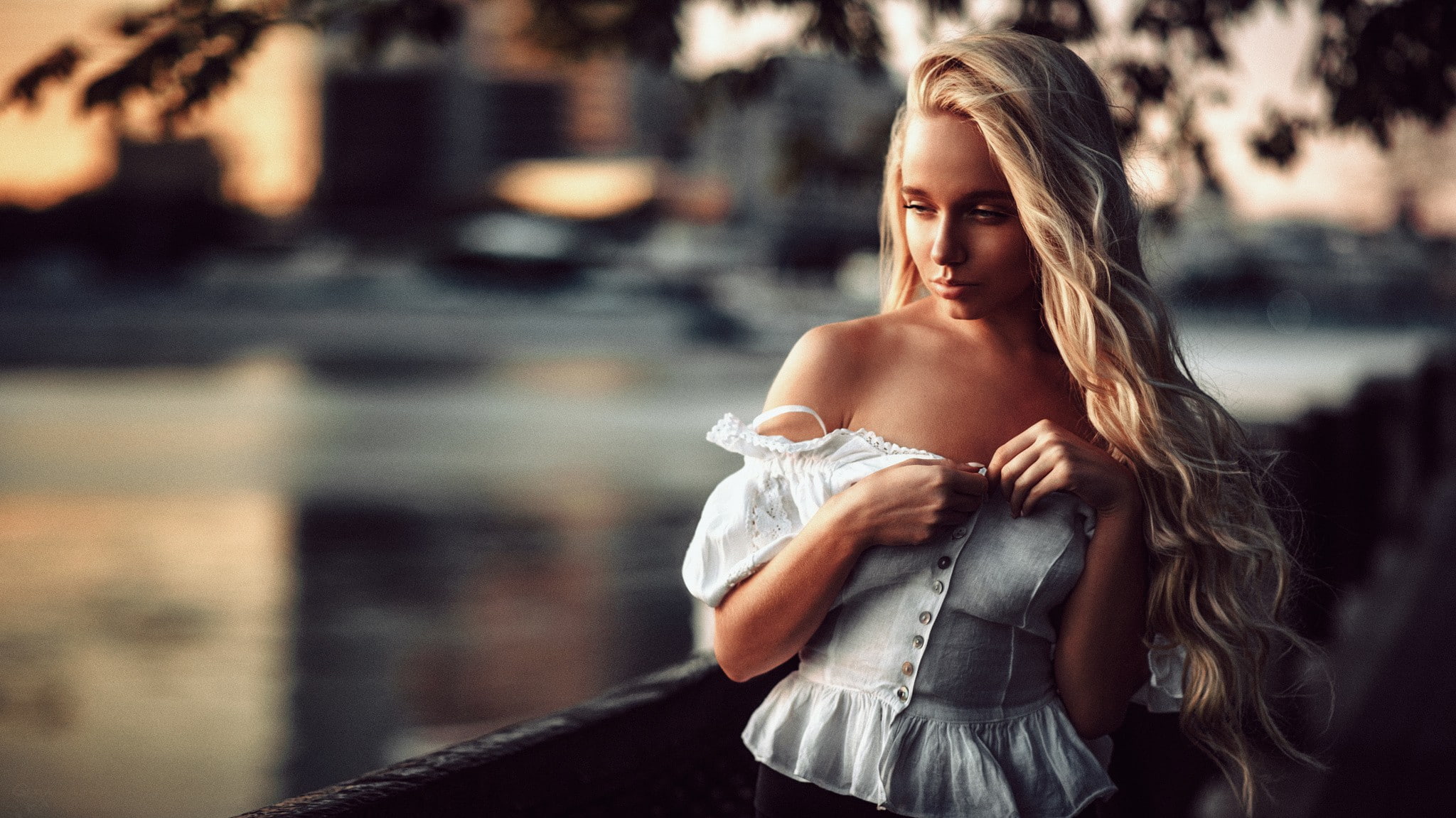 1080P, one person, motion blur, young adult, outdoors, face, undressing, beautiful woman, females, contemplation, hairstyle, focus on foreground, young women, HD Wallpaper