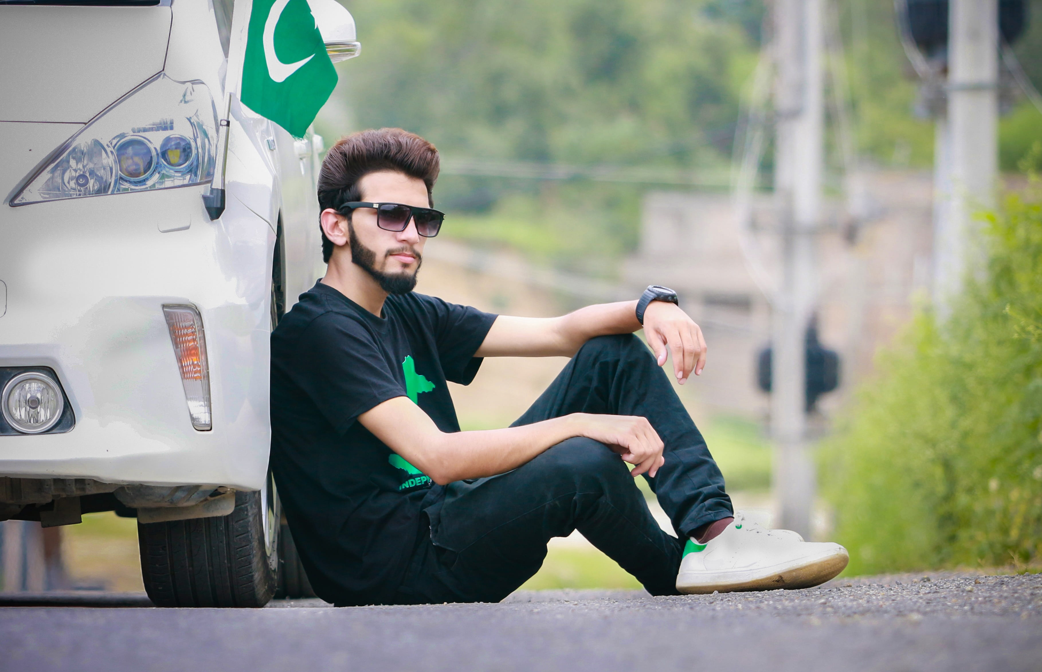 beside, casual clothing, 2K, fashion, stylish, outdoors, man, pakistan, full length, real people, flag, sunglasses, glasses, leisure activity, young adult, HD Wallpaper