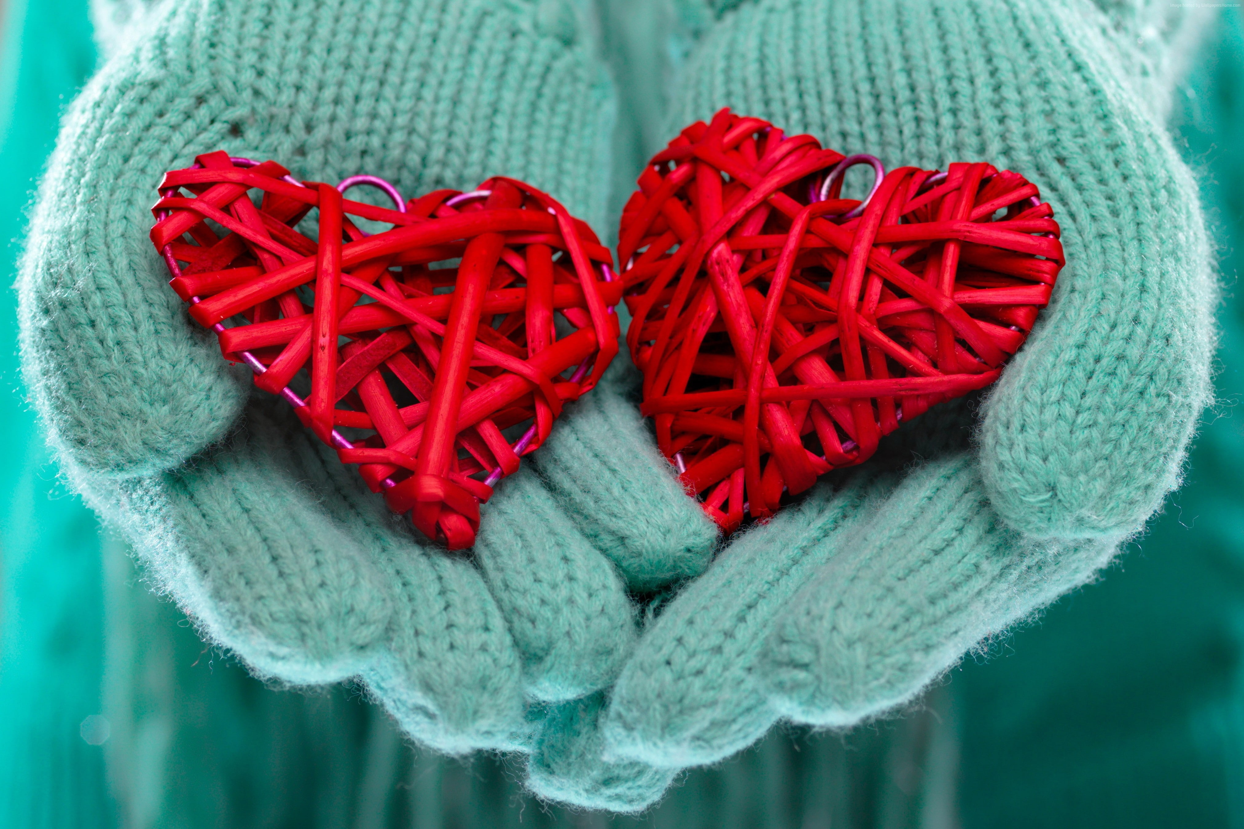 decorations, 4K, Valentines Day, heart, romantic, love, HD Wallpaper