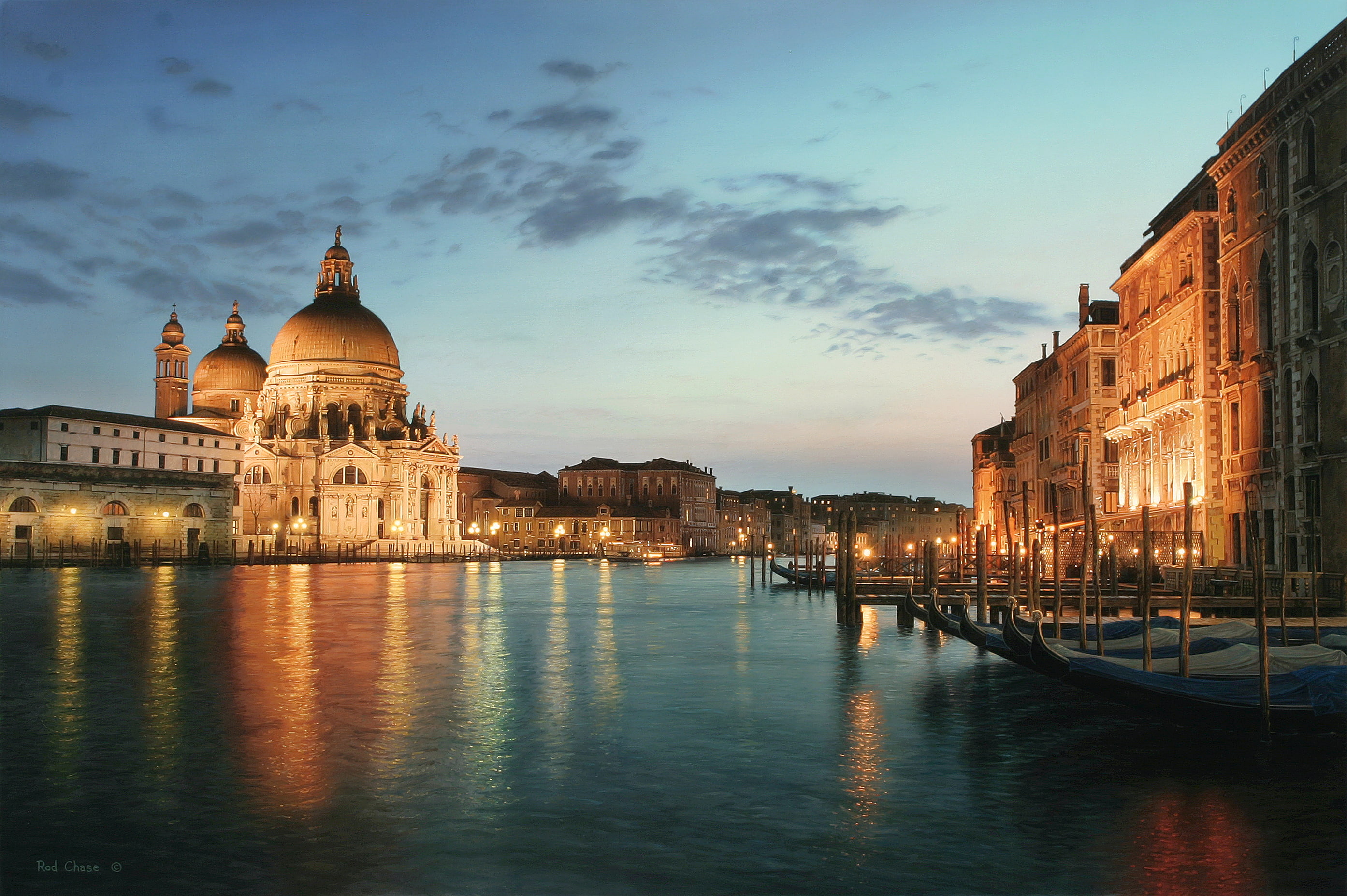 city, cultures, transportation, twilight, white, blue, vacations, The Salute, sunrise - Dawn, church, tower, europe, grand Canal - Venice, urban Scene, HD Wallpaper