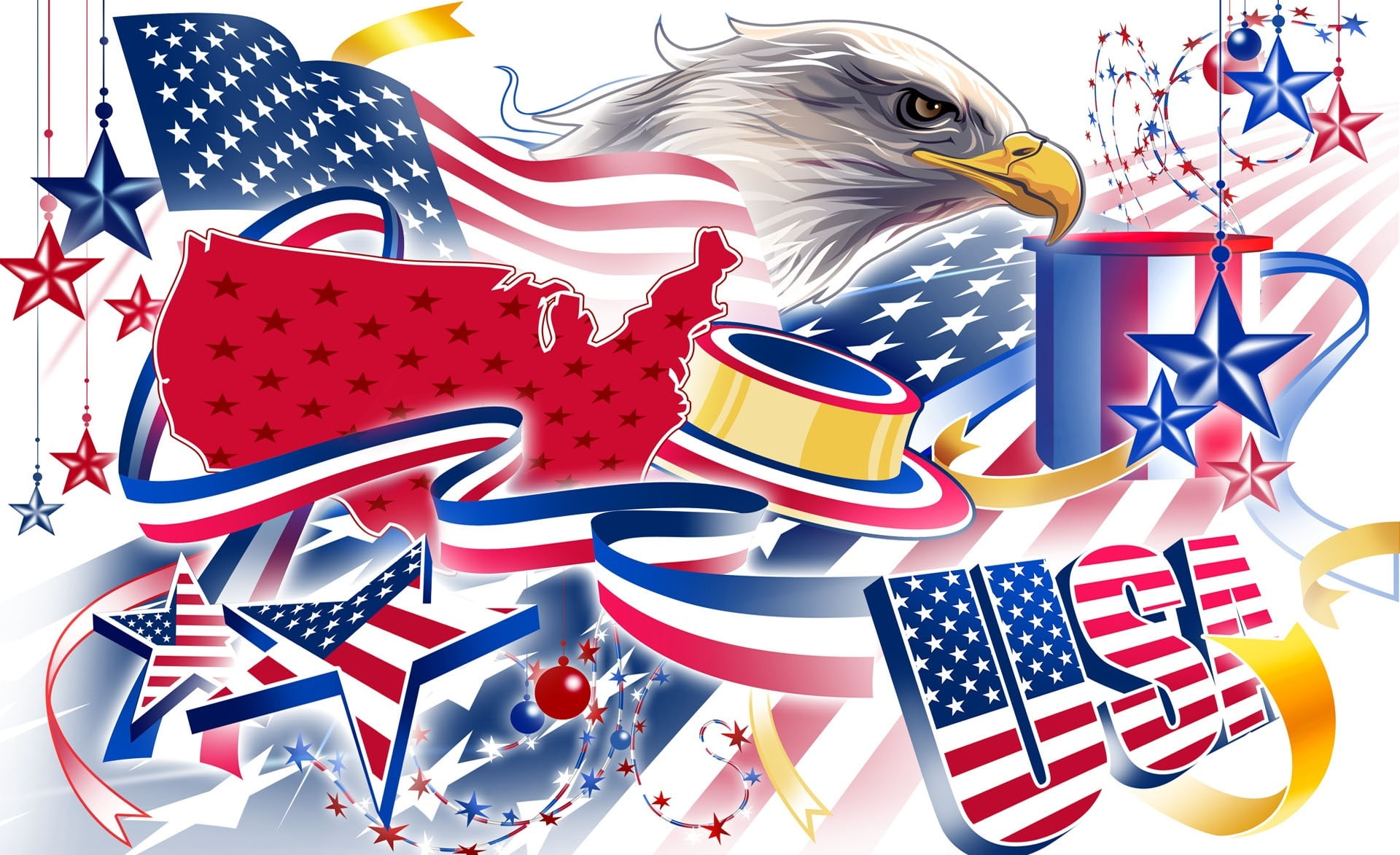 s, day, pattern, usa, animal representation, flag, national icon, Independence Day, still life, states, art and craft, fourth of july, united, HD Wallpaper