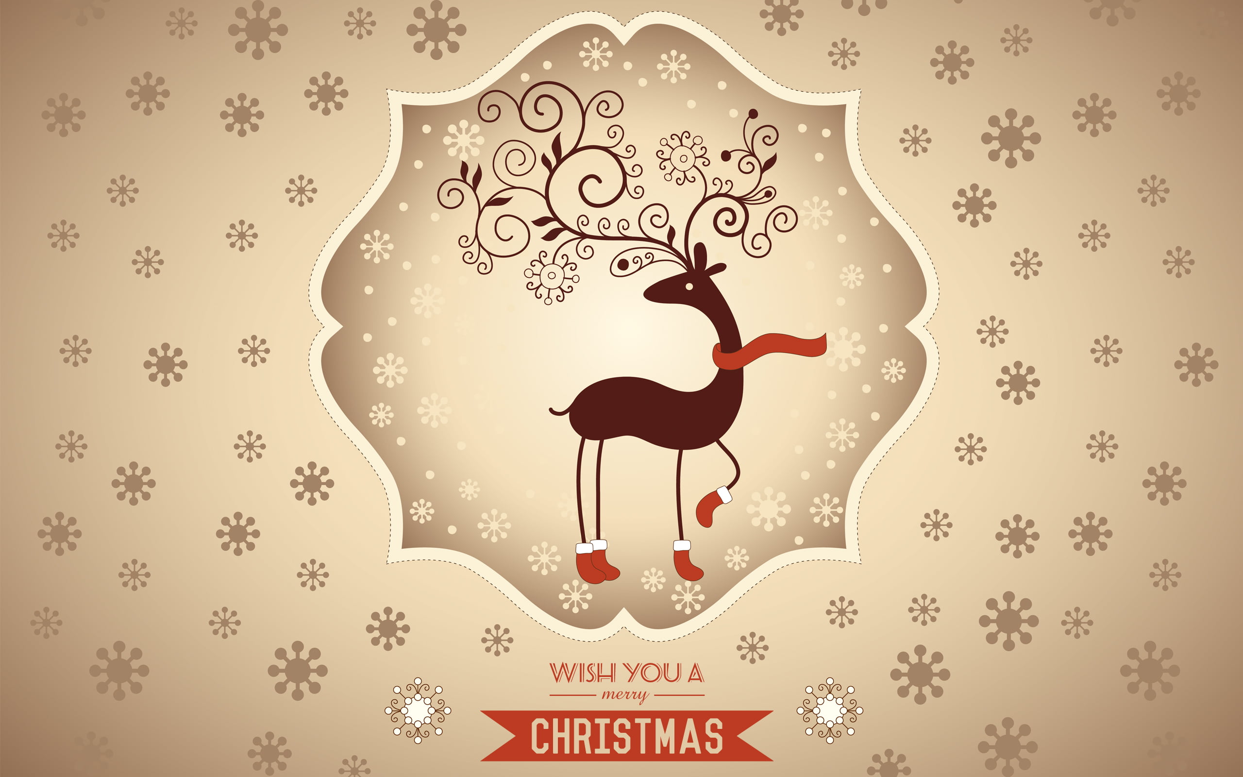 deer, 2K, indoors, festival, wish, mammal, representation, red, chritmas, no people, shape, Christmas, western script, communication, design, merry, art and craft, HD Wallpaper
