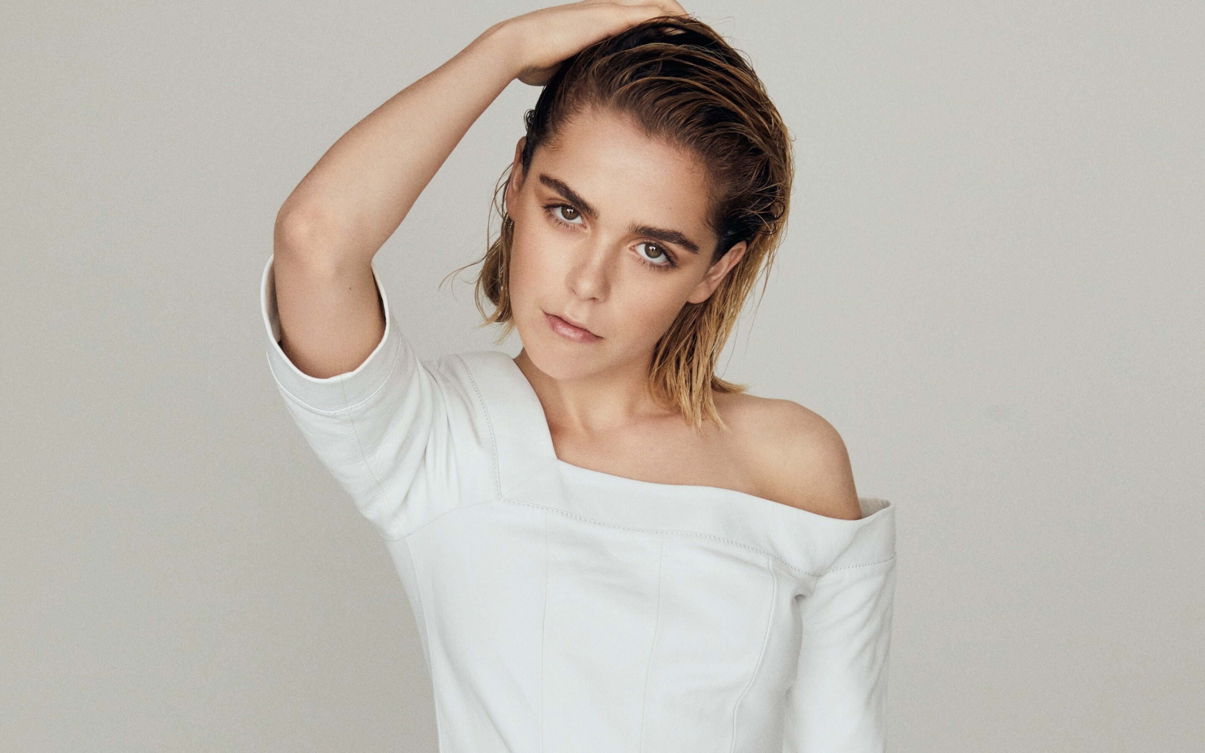 Kiernan Shipka, Short Hair, Actresses, Blonde, Actress, American, Brown Eyes, 4K, HD Wallpaper