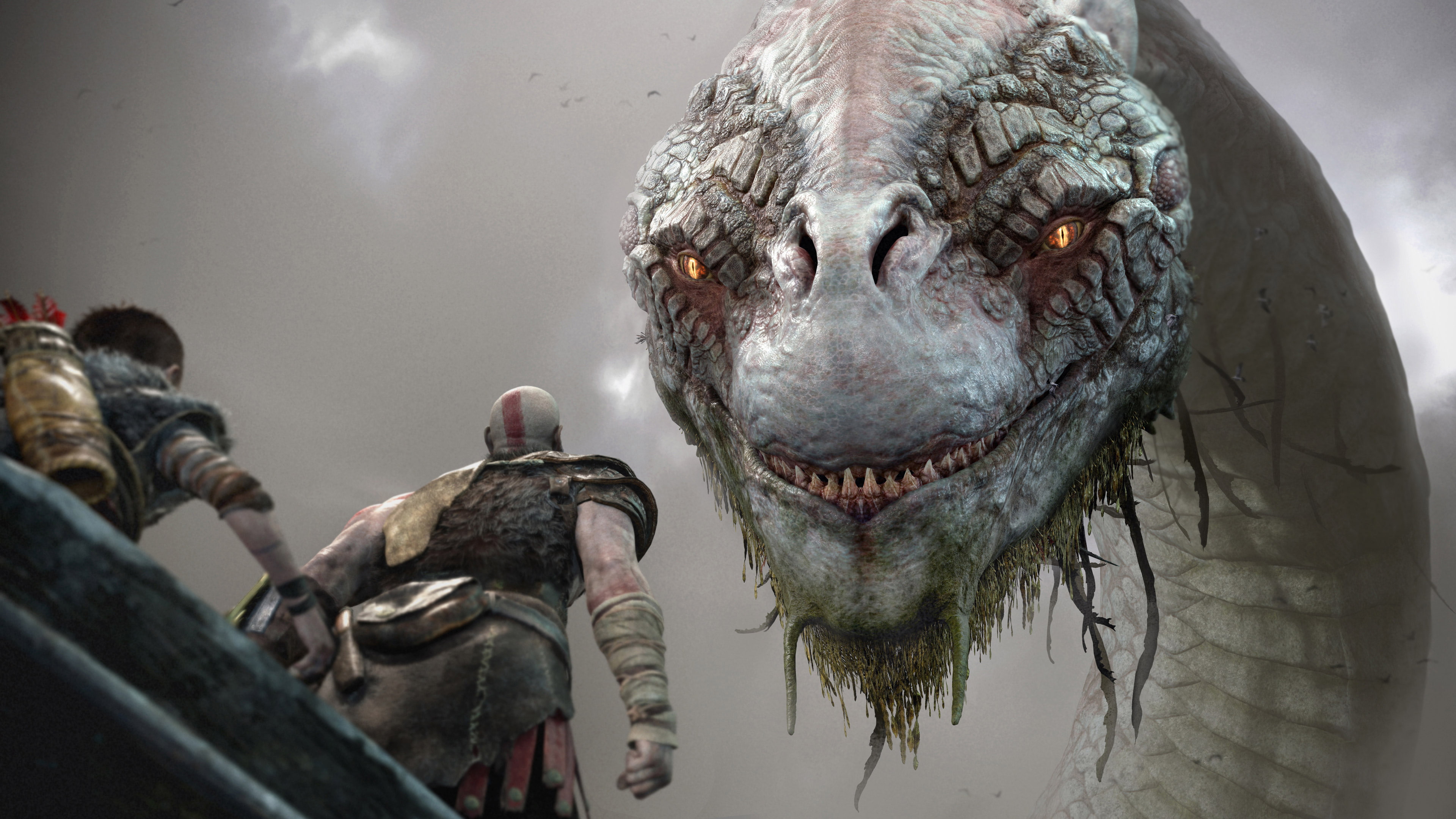 4K, E3 2017, application, 4K, Jörmungandr, God of War, god, game, PlayStation 4, war, HD Wallpaper