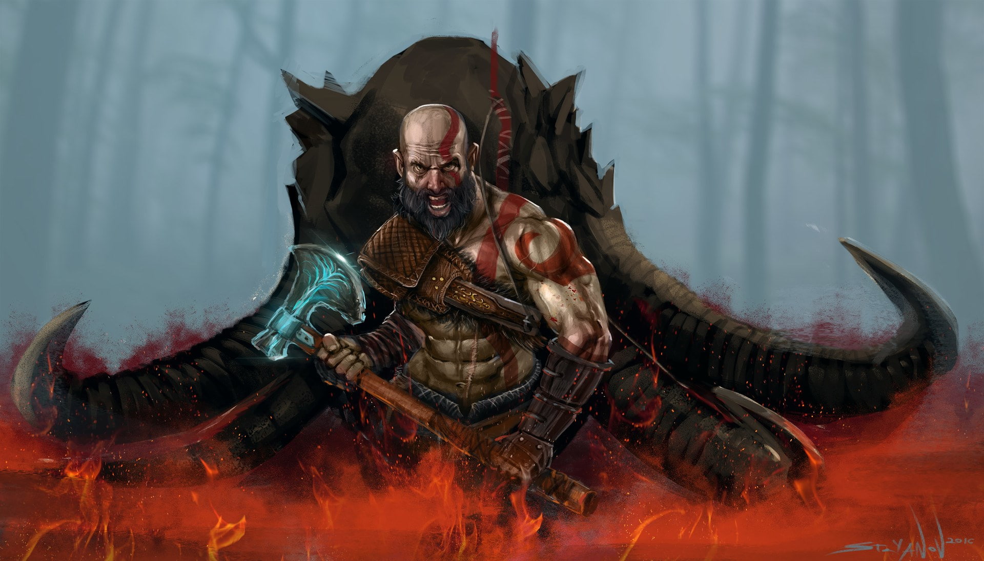 god of war 2017, 1080P, HD Wallpaper