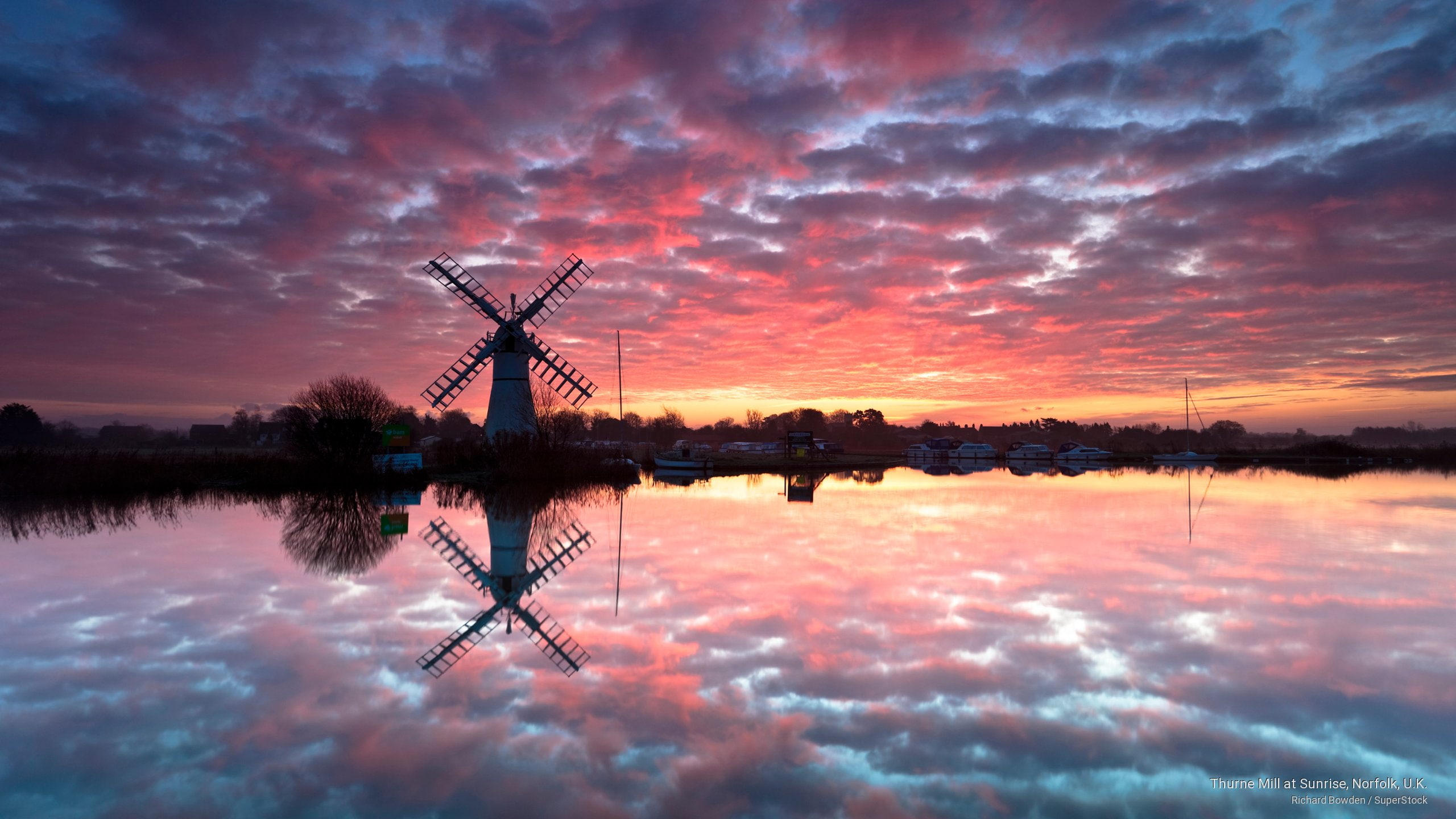 2K, sunrise, Sunrises/Sunsets, k, norfolk, mill, thurne, u, HD Wallpaper