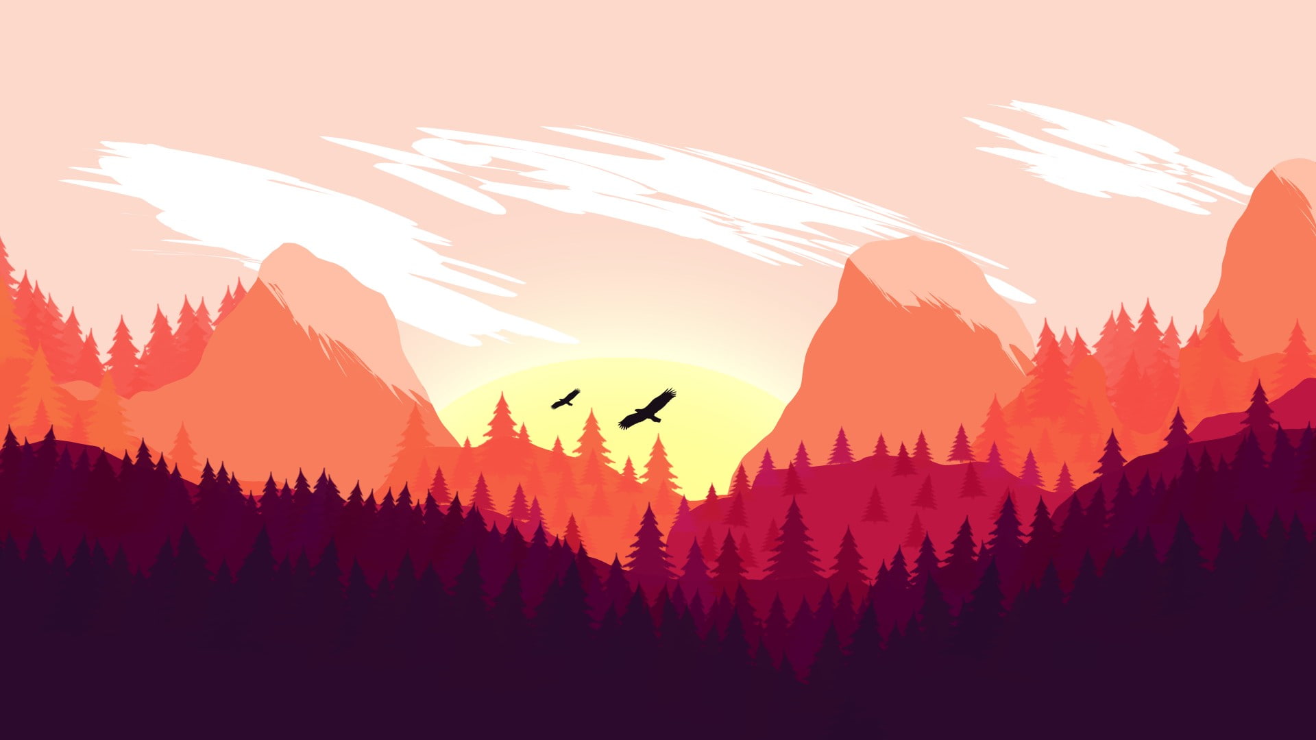 mountains, 1080P, minimalism, Mountain Pass, dom Glider, metalanguage, landscape, HD Wallpaper