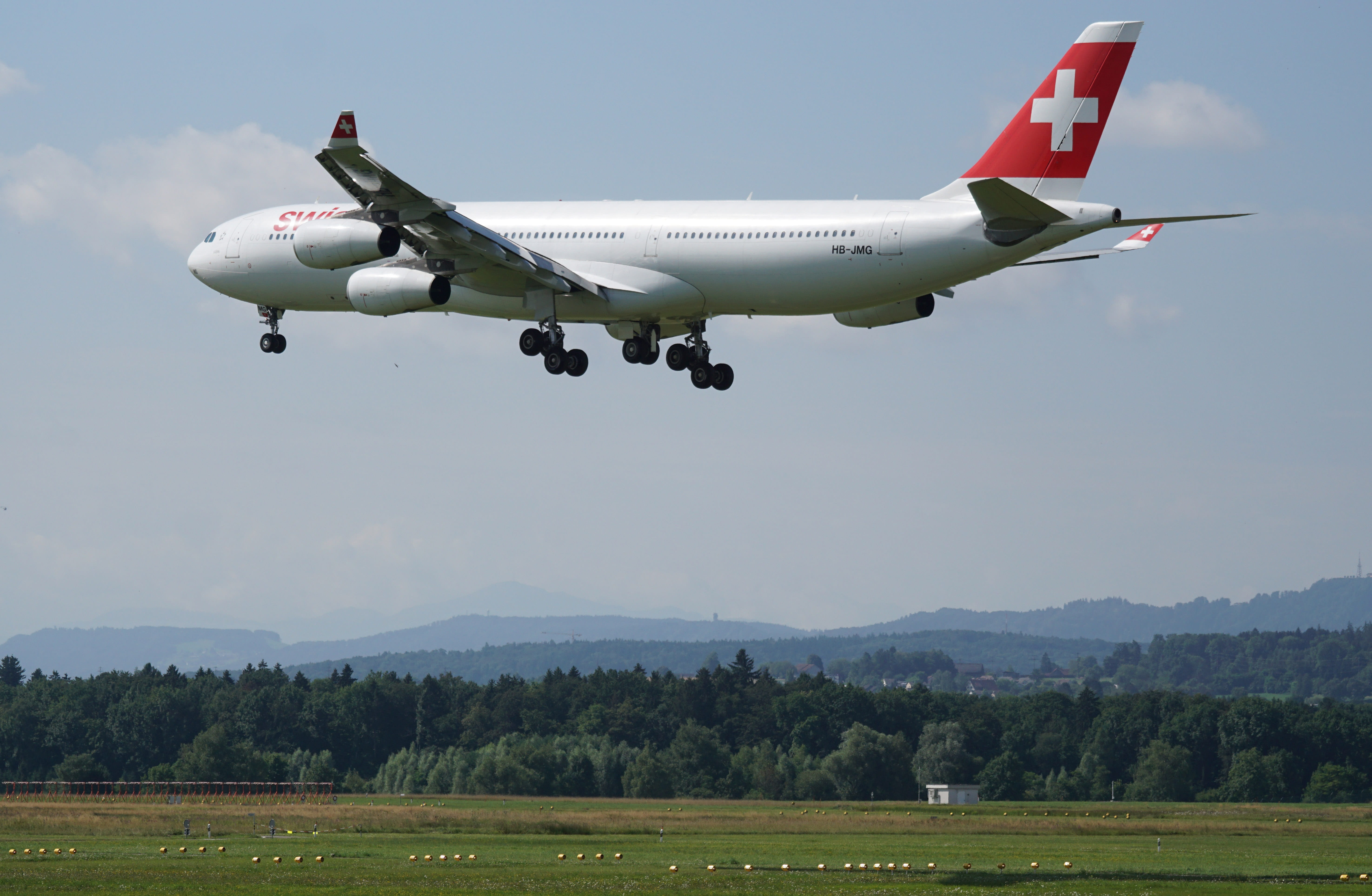 engine, airplane, environment, jet engine, motion, government, flying, no people, piloting, a-340, airbus, private airplane, approach, day, zrh, zurich, HD Wallpaper