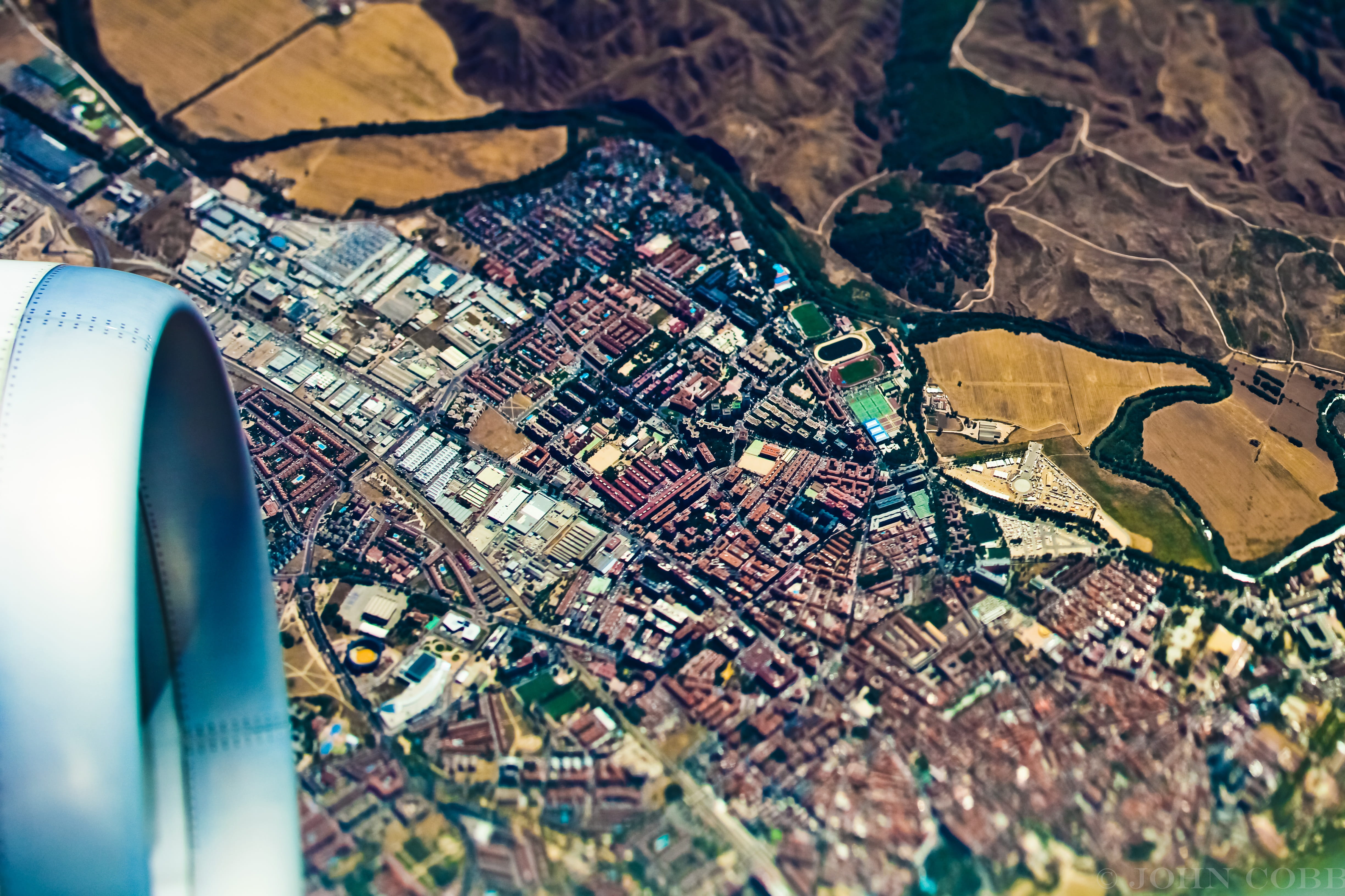 cityscape, land, day, still life, airplane, field, speed, approach, close-up, fields, tourism, technology, plant part, high angle view, nature, engine, HD Wallpaper