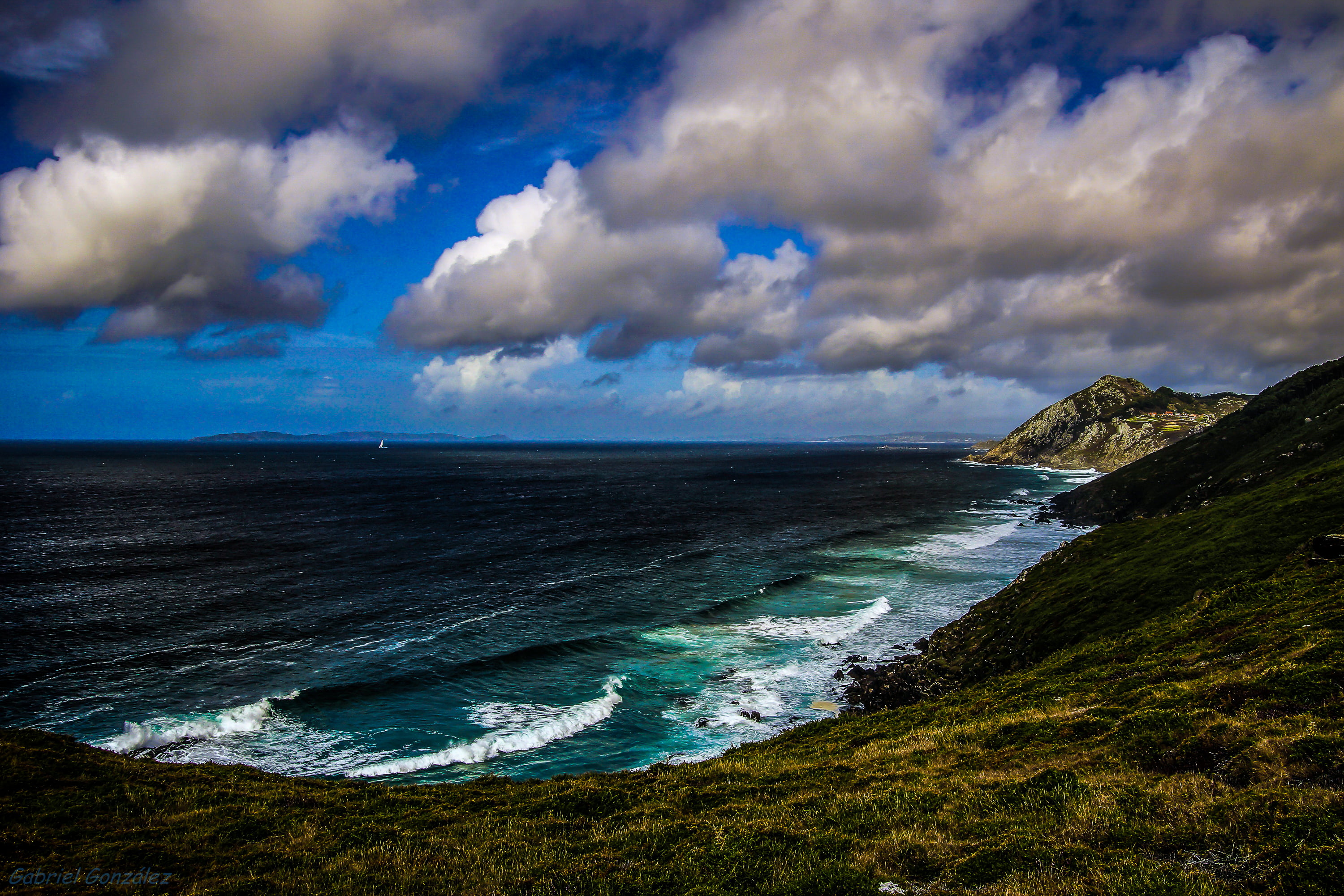 Tamron, storm, sea, beach, Donón, PZD, cliff, sky, Home, nature, Gabriel, de, Coruña, coastline, wave, Pontevedra, rock - Object, Galicia, beige, Sony, HD Wallpaper
