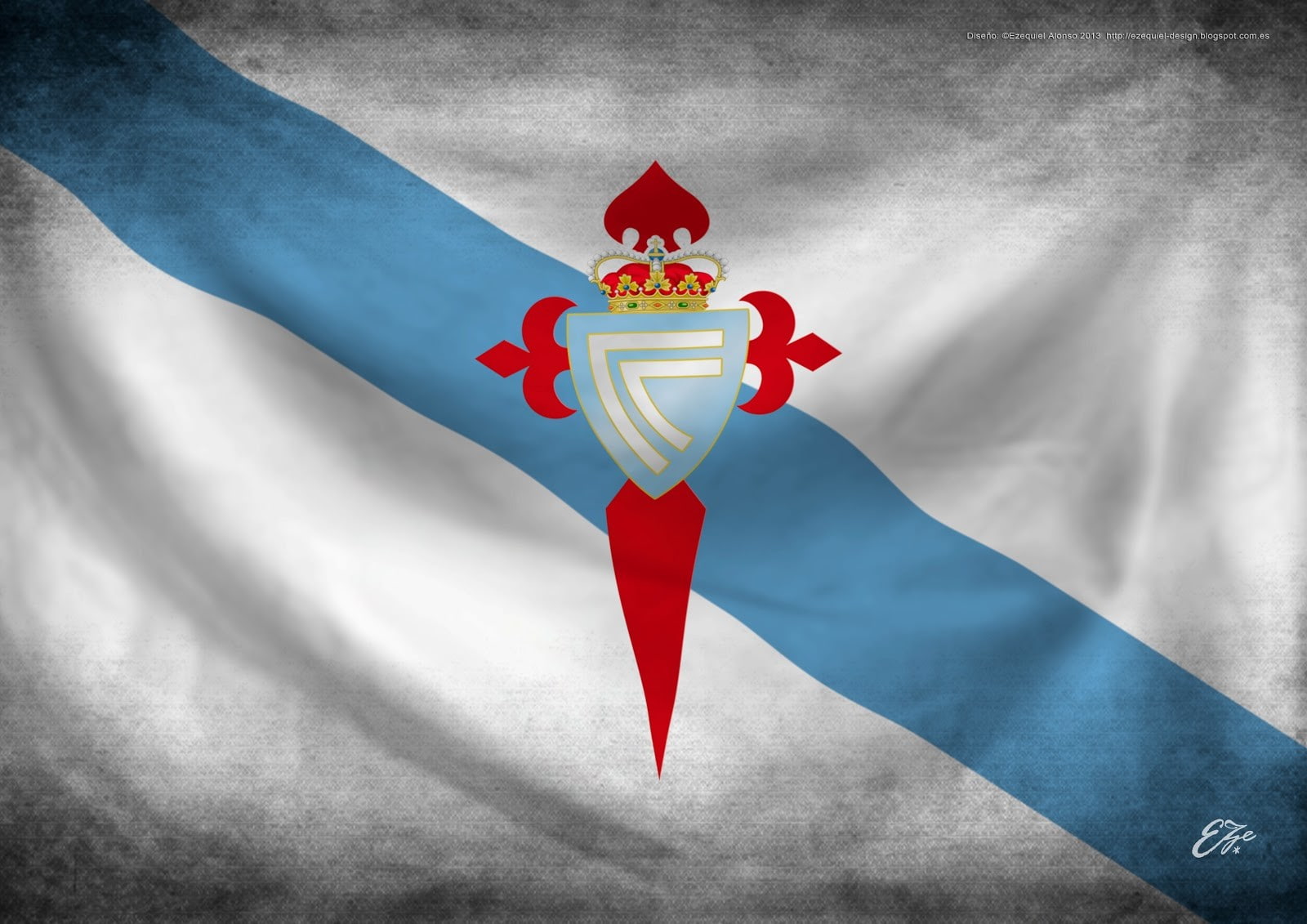 flag, teal, celta de vigo, vigo, soccer, celta, red, galicia, 720P, banner, de, white, HD Wallpaper