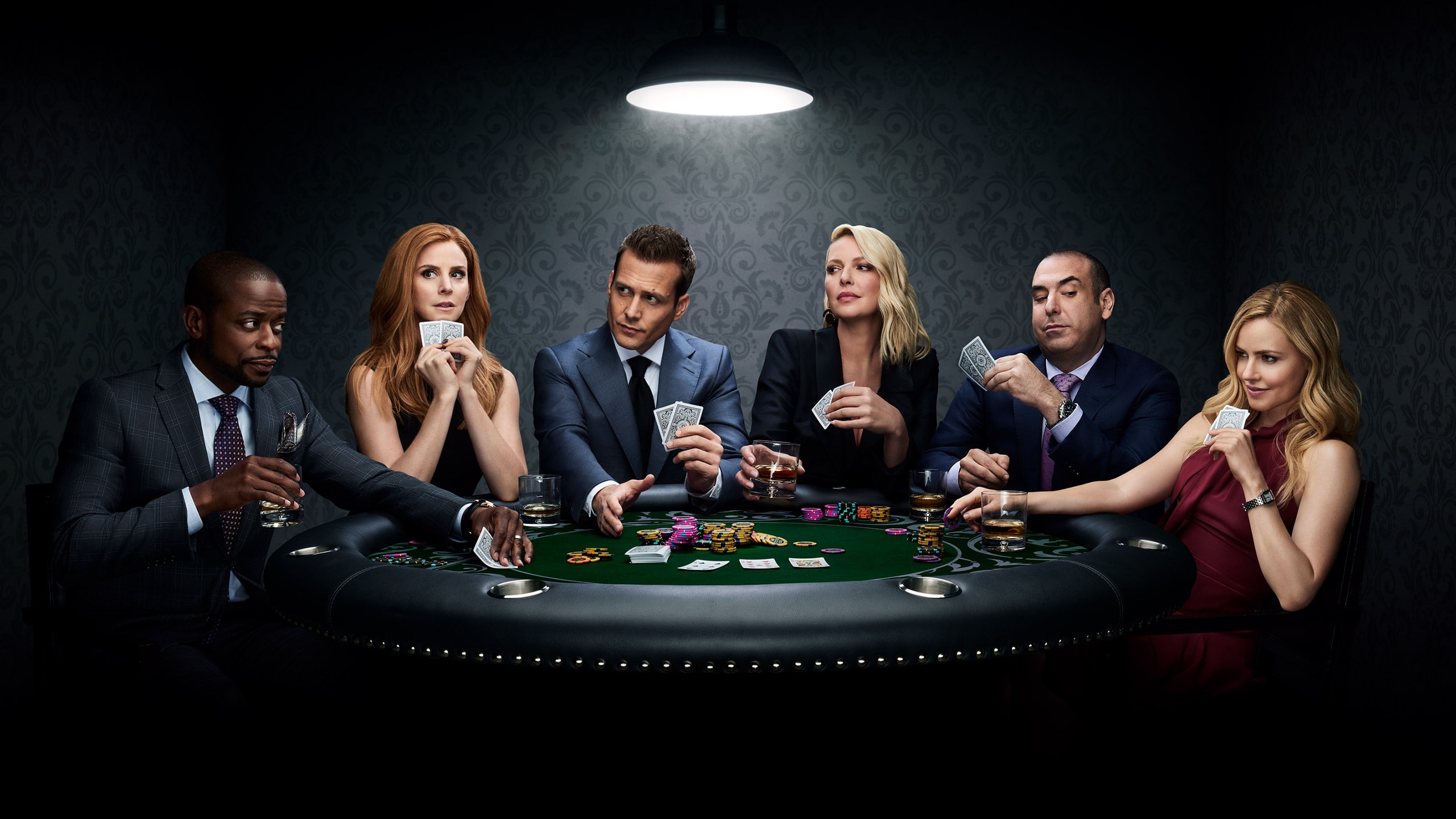 Katherine Heigl, Amanda Schull, Suits (TV Show), Suits, Sarah Rafferty, TV Show, Dulé Hill, Gabriel Macht, 2K, Rick Hoffman, HD Wallpaper