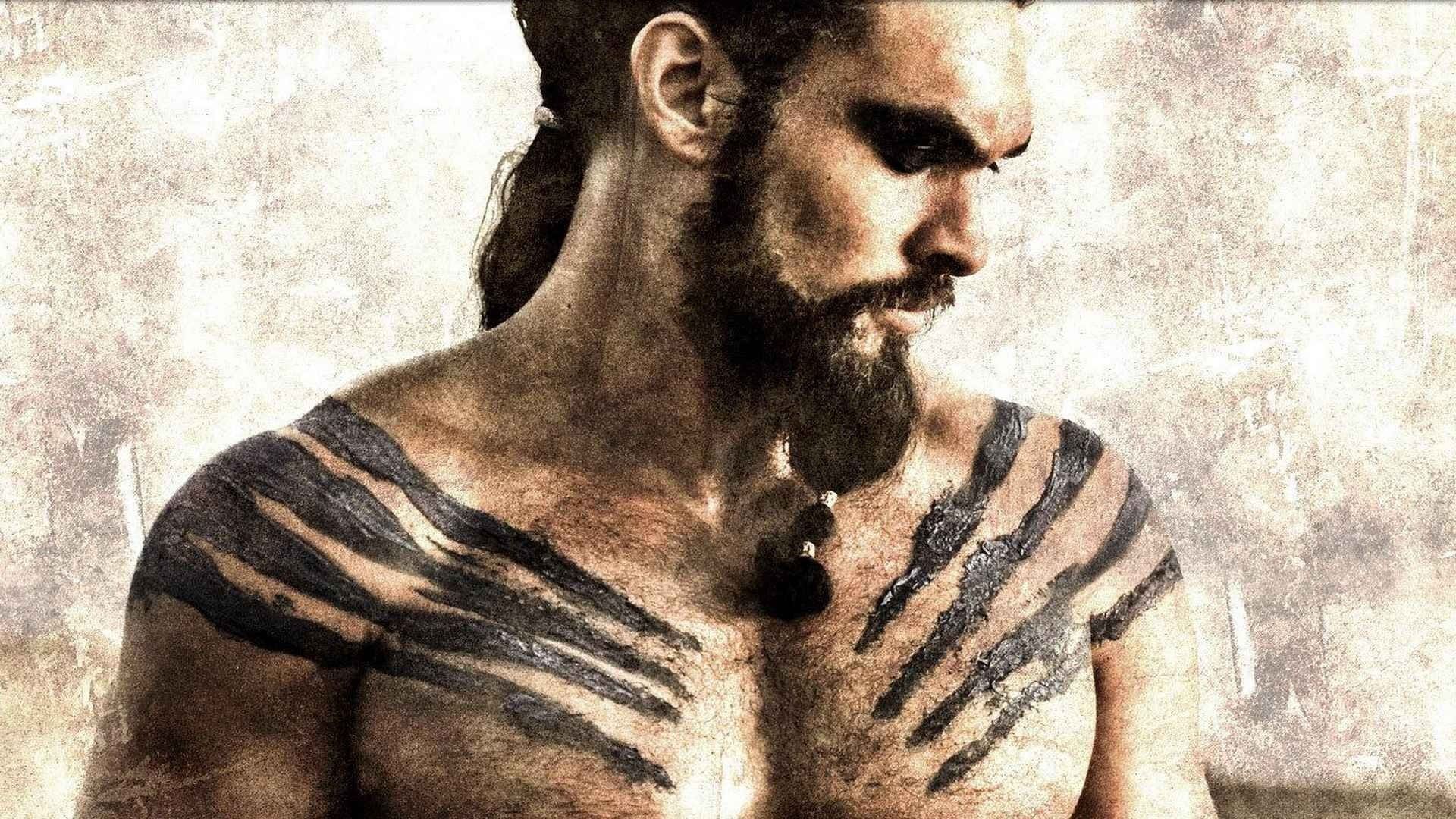 day, 1080P, looking away, portrait, drogo, khal, domestic animals, momoa, Khal Drogo, one animal, close-up, men, people, Game of Thrones, lifestyles, indoors, HD Wallpaper