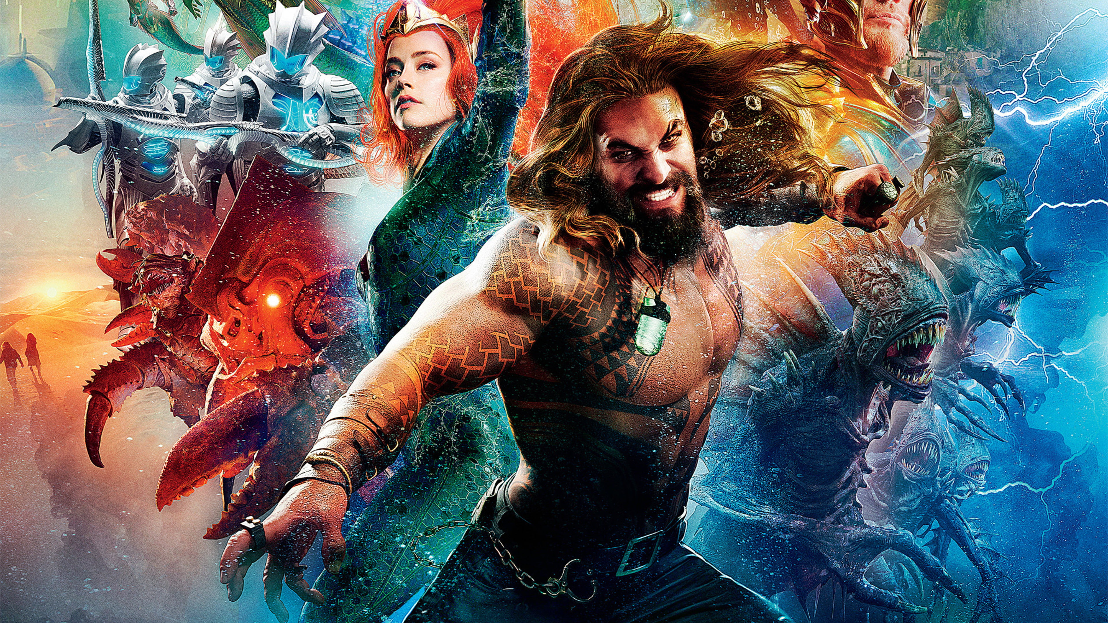 amber, momoa, heard, aquaman, 4K, mera, jason, HD Wallpaper
