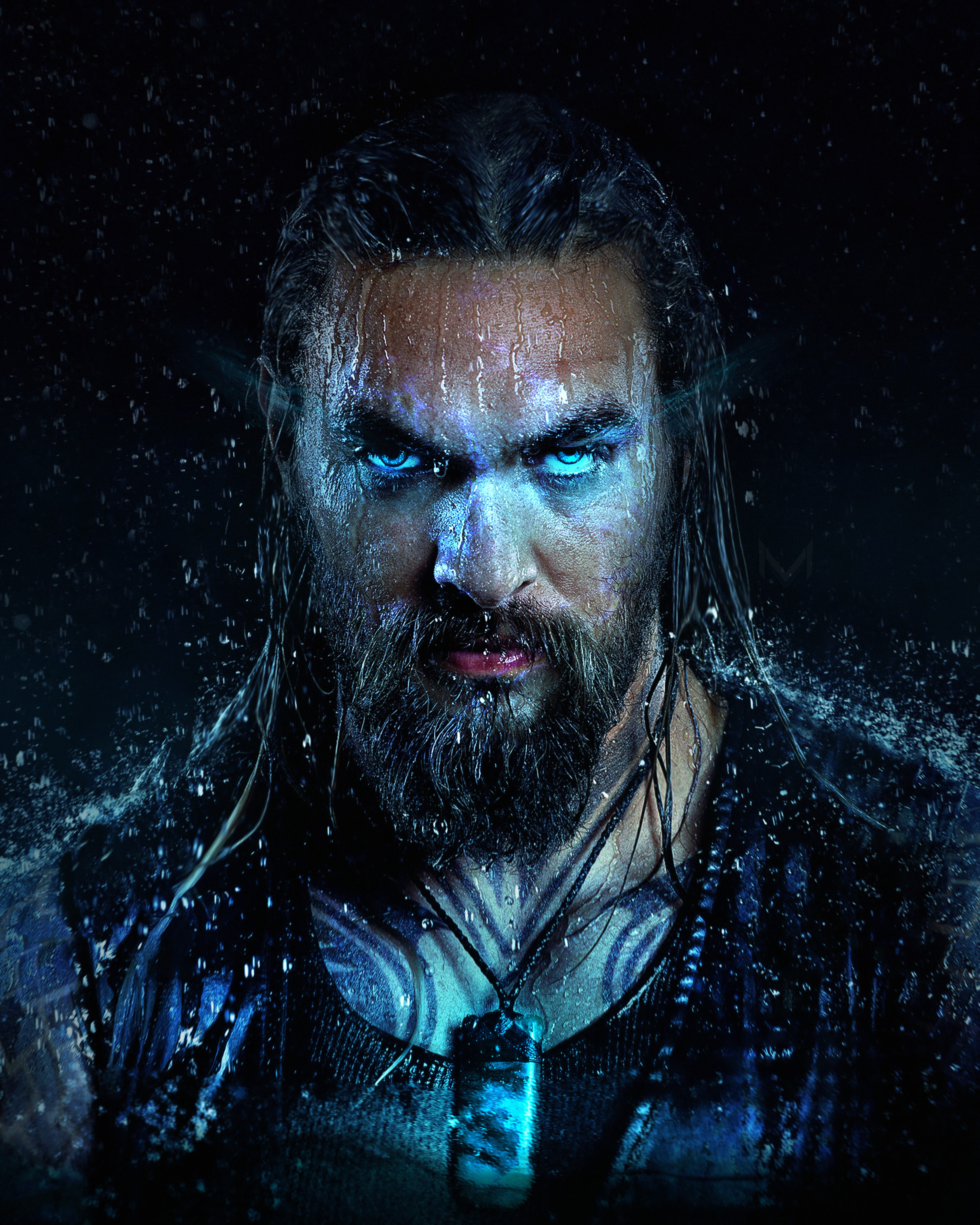 aquaman, art, jason, 4K, momoa, Phone HD Wallpaper