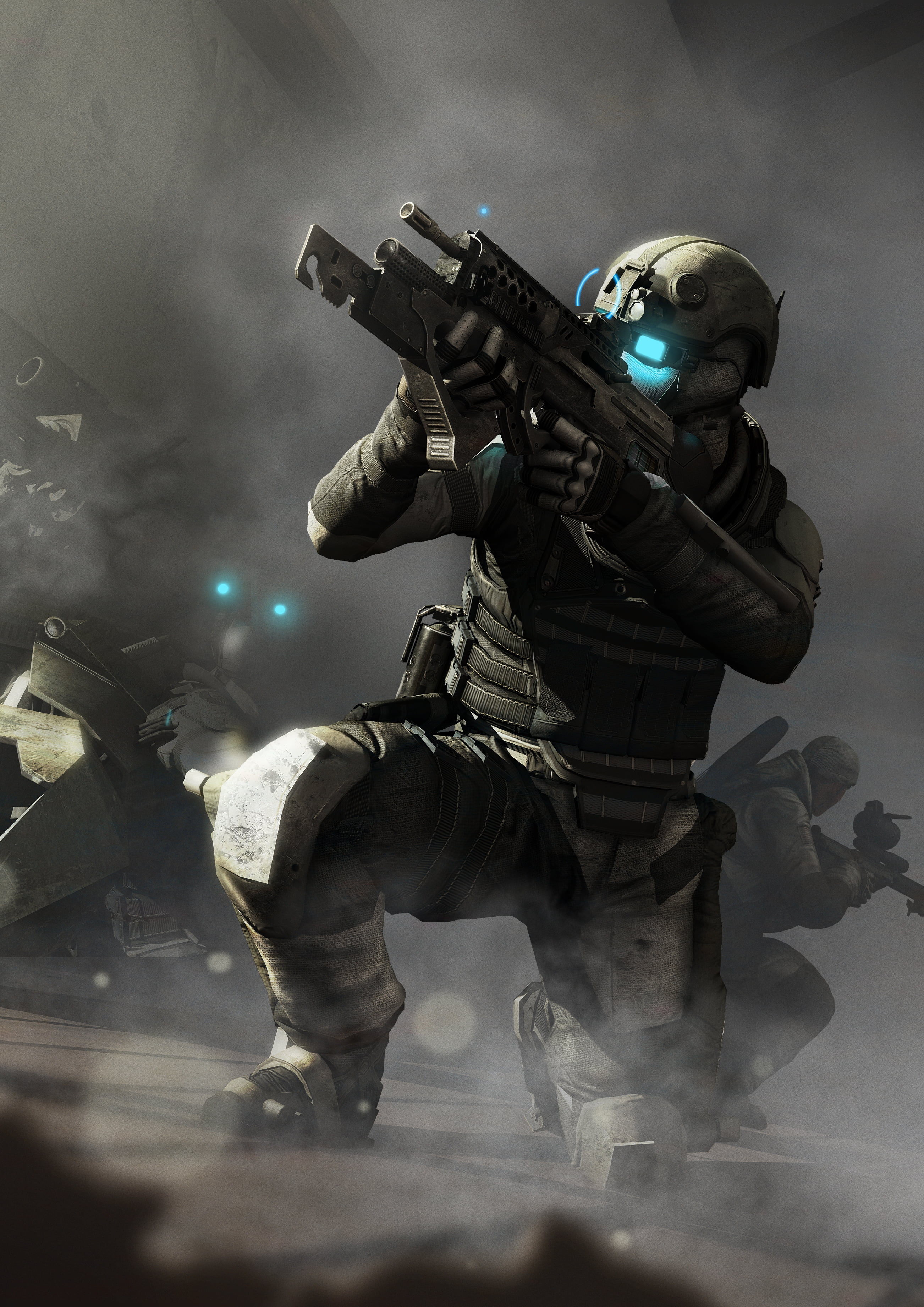 sniper, counter-terrorism, nATO, weapon, infantry, protective Mask - Workwear, aiming, dust, uniform, aggression, game, tom clancys ghost recon future soldier, Phone HD Wallpaper