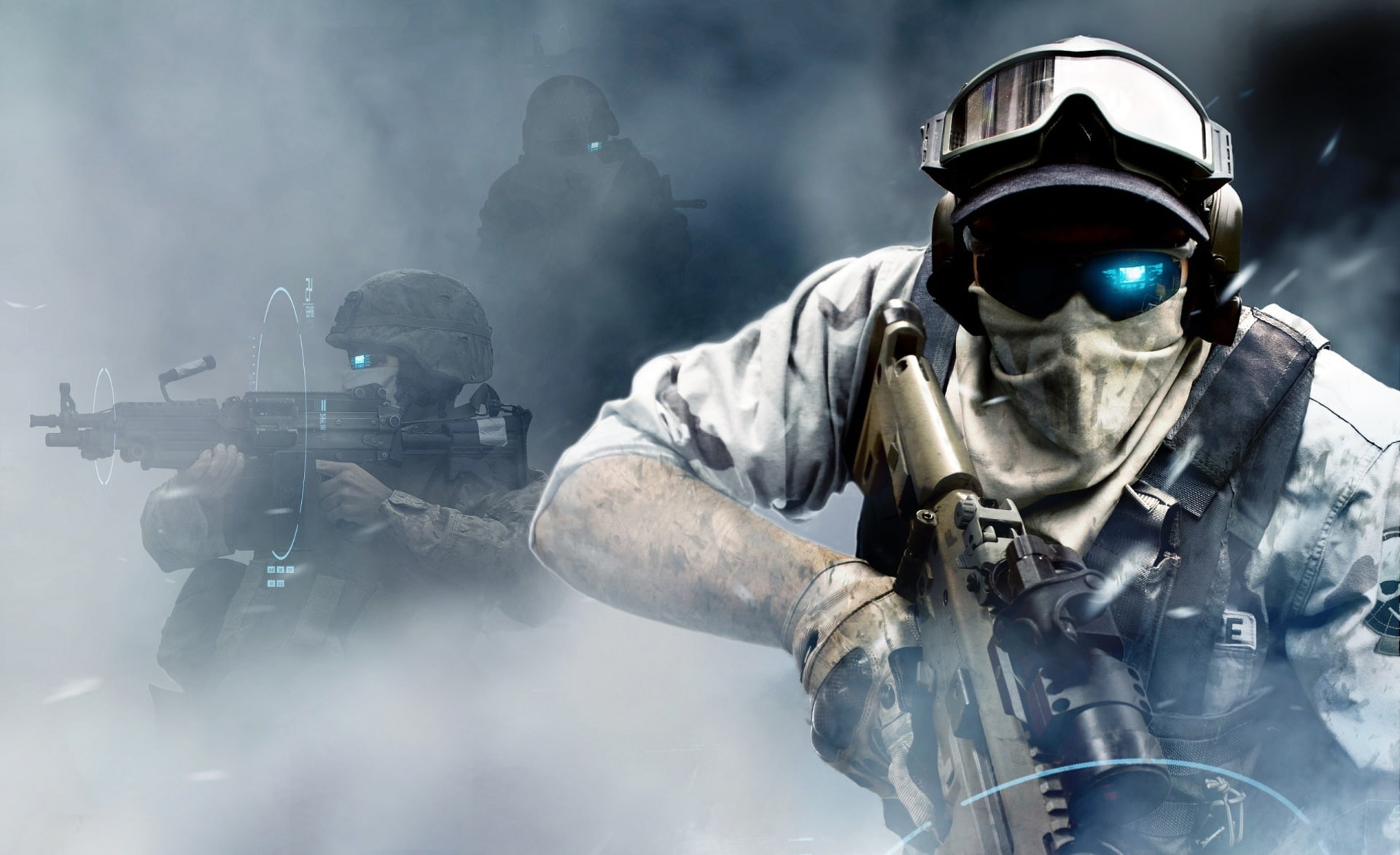waist up, future soldier, Games, rifle, special forces, army soldier, obscured face, military uniform, weapon, headwear, future, tom clancy, Ghost Recon, HD Wallpaper