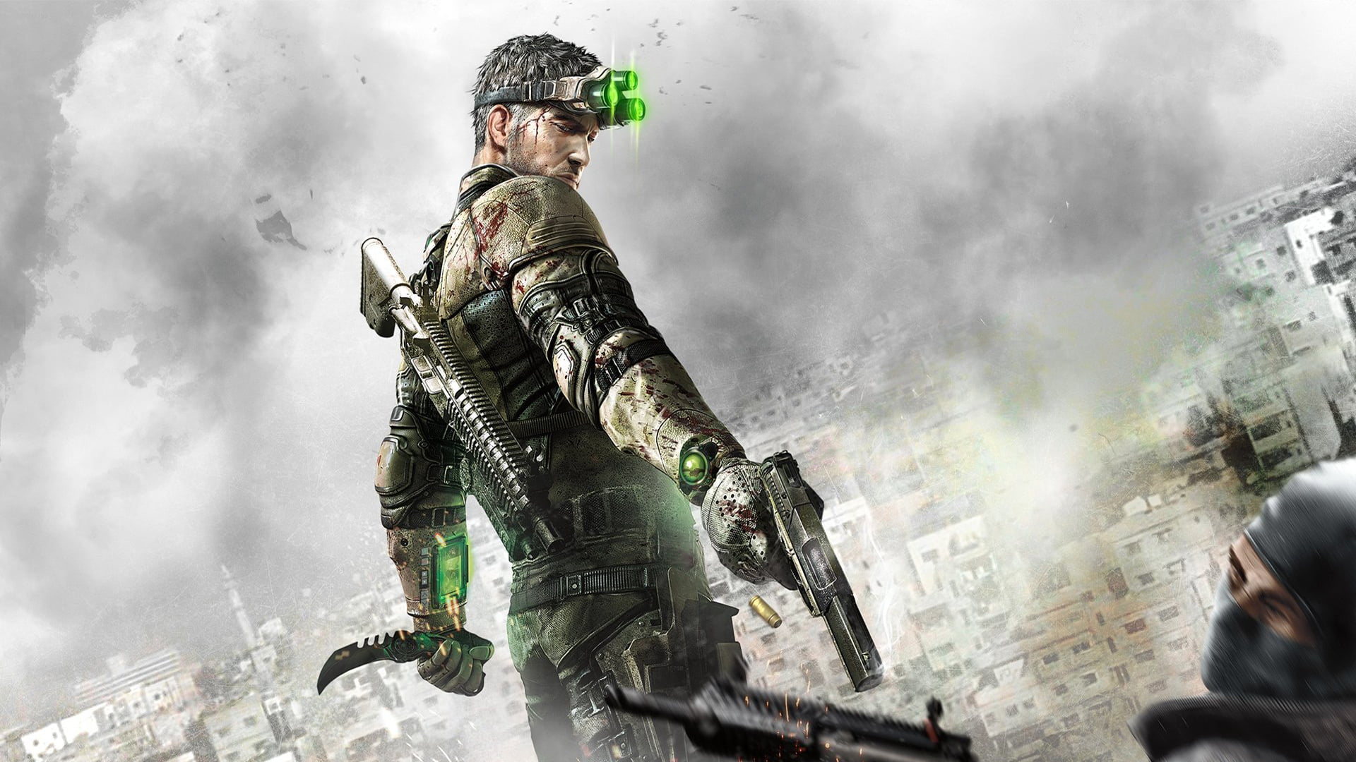 machine, clouds, agent, uniform, heroes, knife, government, torso, violence, movie, weapons, knight - Person, helmet, toy Soldier, Sam Fisher, HD Wallpaper