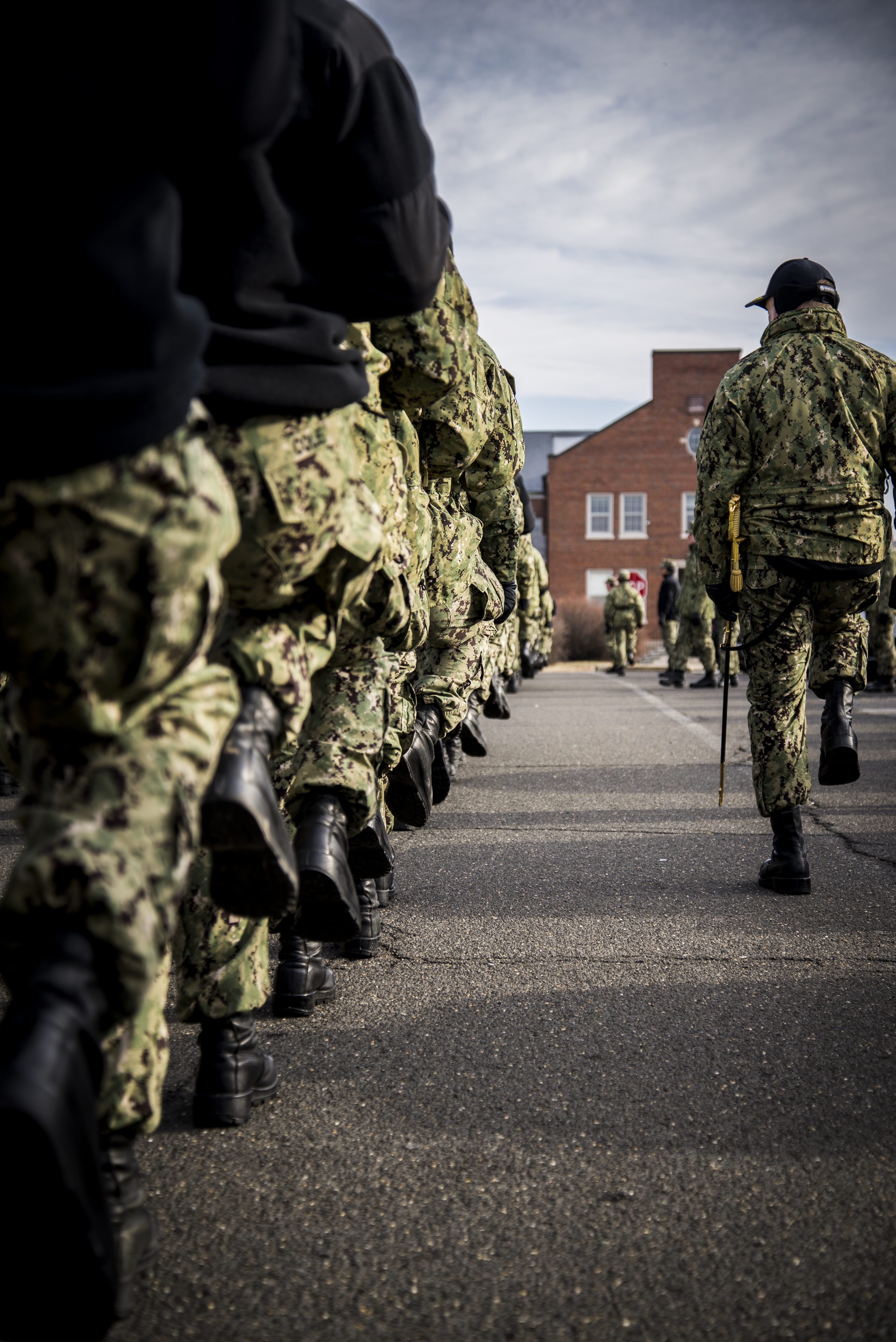airfare, camouflage clothing, government, architecture, marching, veterans, rear view, horses, real people, military uniform, band, building, walking, responsibility, Phone HD Wallpaper
