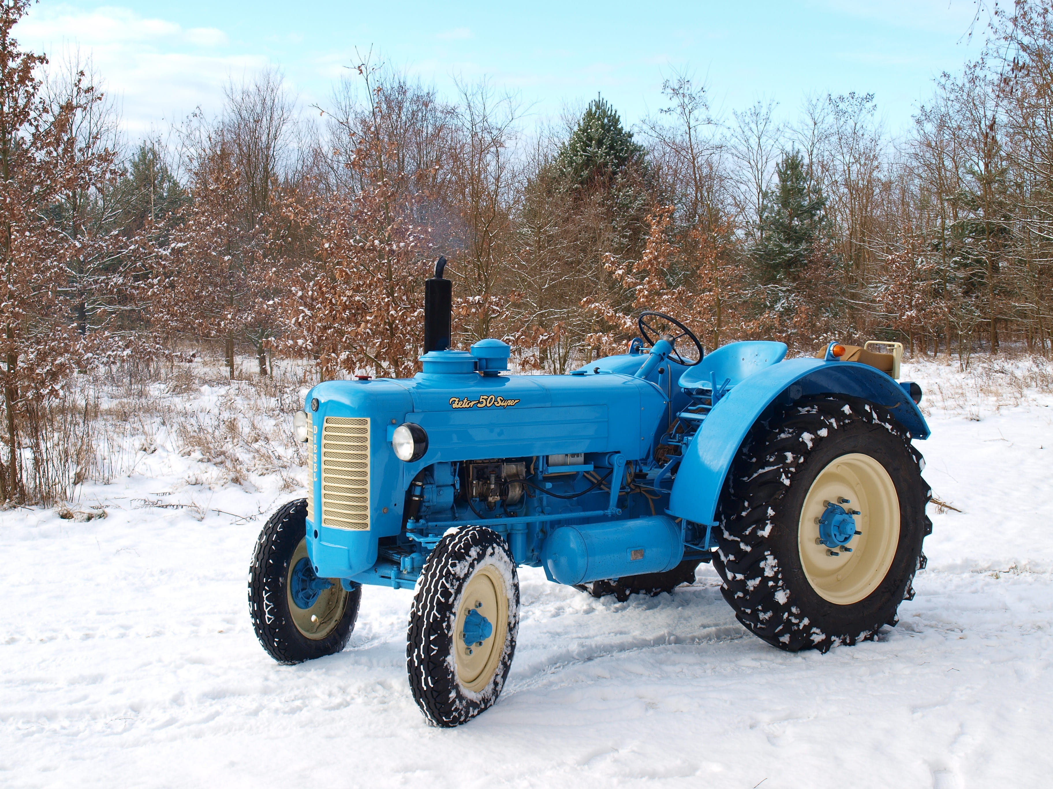 mode of transportation, agriculture, forest, outdoors, land vehicle, classic, covering, monument, tractor, tire, landscape, session, zetor, veteran, cold temperature, HD Wallpaper