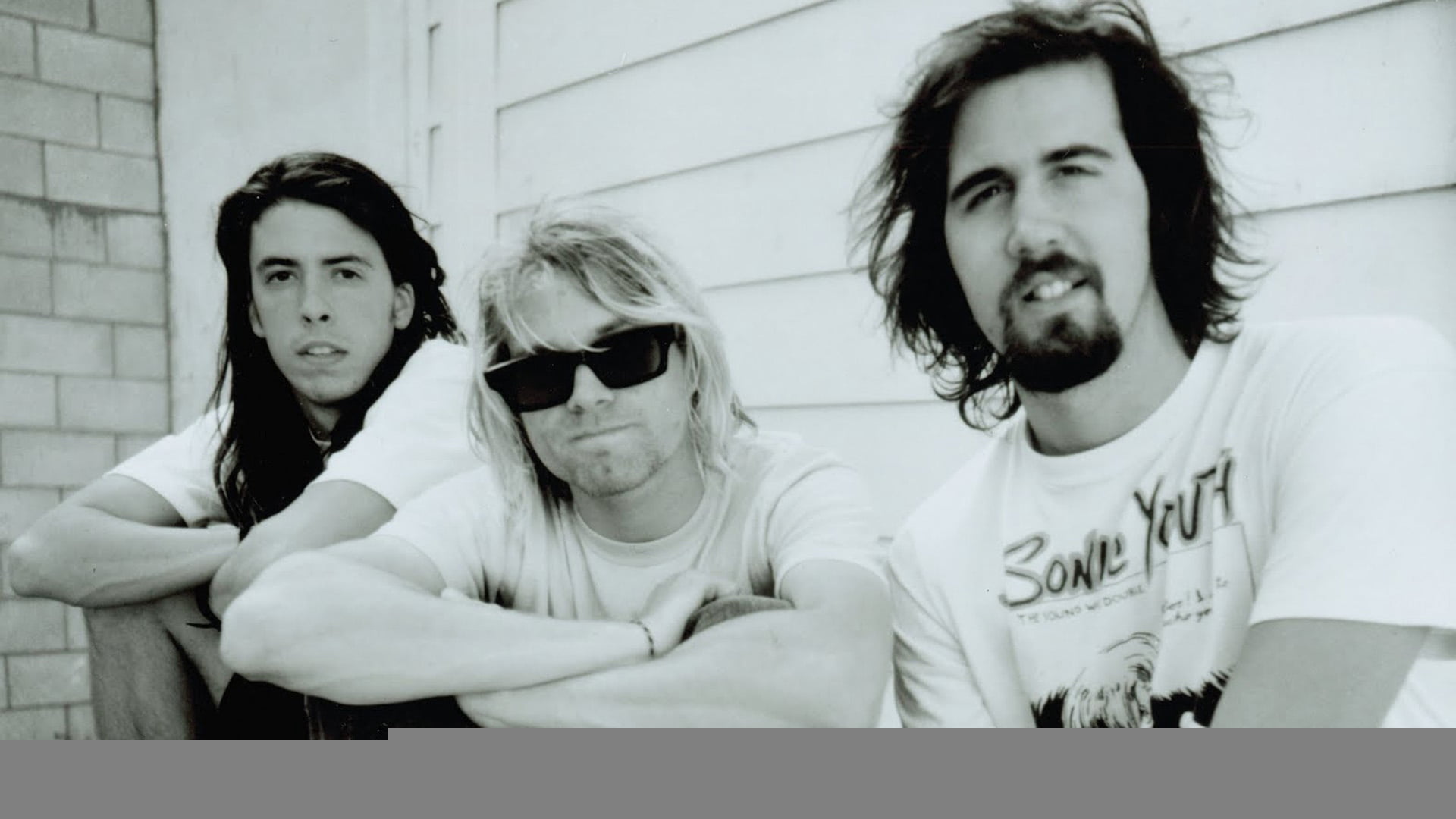 nirvana, adult, smiling, band, fun, leisure activity, outdoors, neck, black And White, grayscale, crew, men, photo, lifestyles, young Men, togetherness, HD Wallpaper