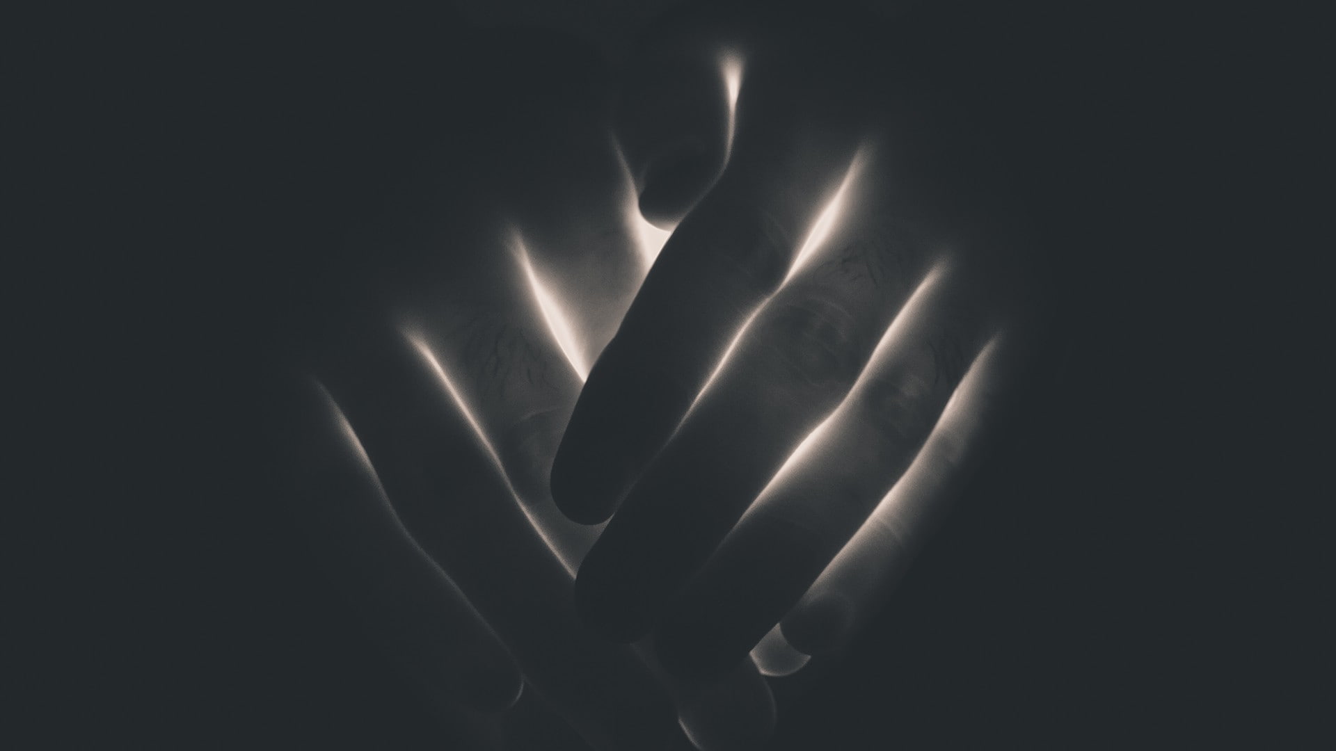 hands, 1080P, fingers, minimalism, lights, HD Wallpaper