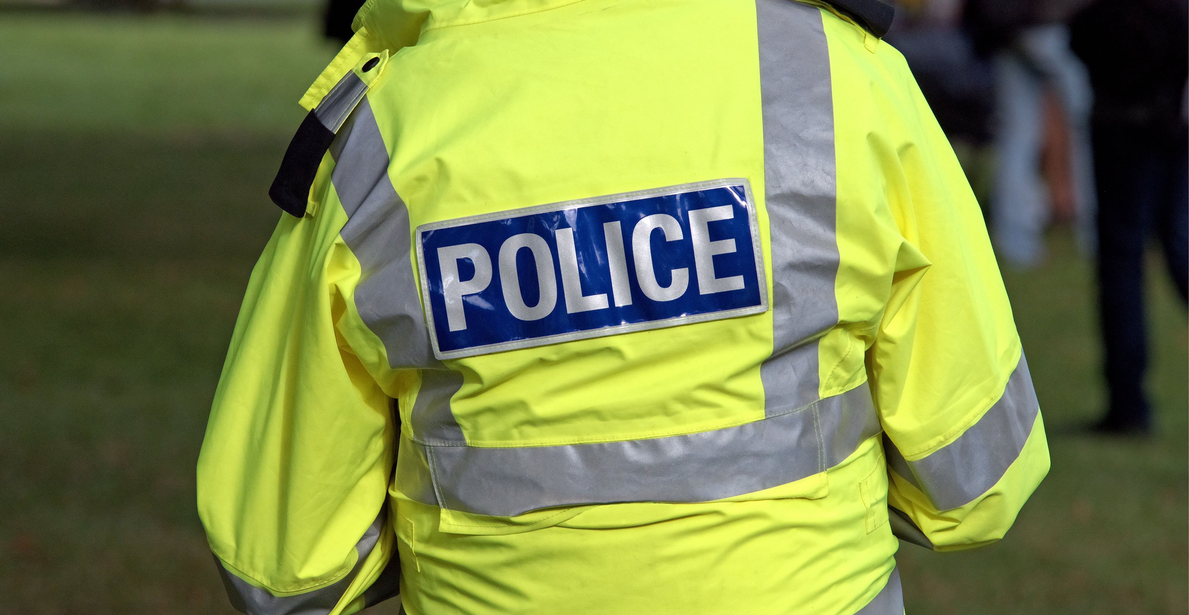 policeman, jacket, rear view, security guard, cop, clothing, occupation, midsection, adult, people, security, uniform, security staff, copper, police, crime, HD Wallpaper