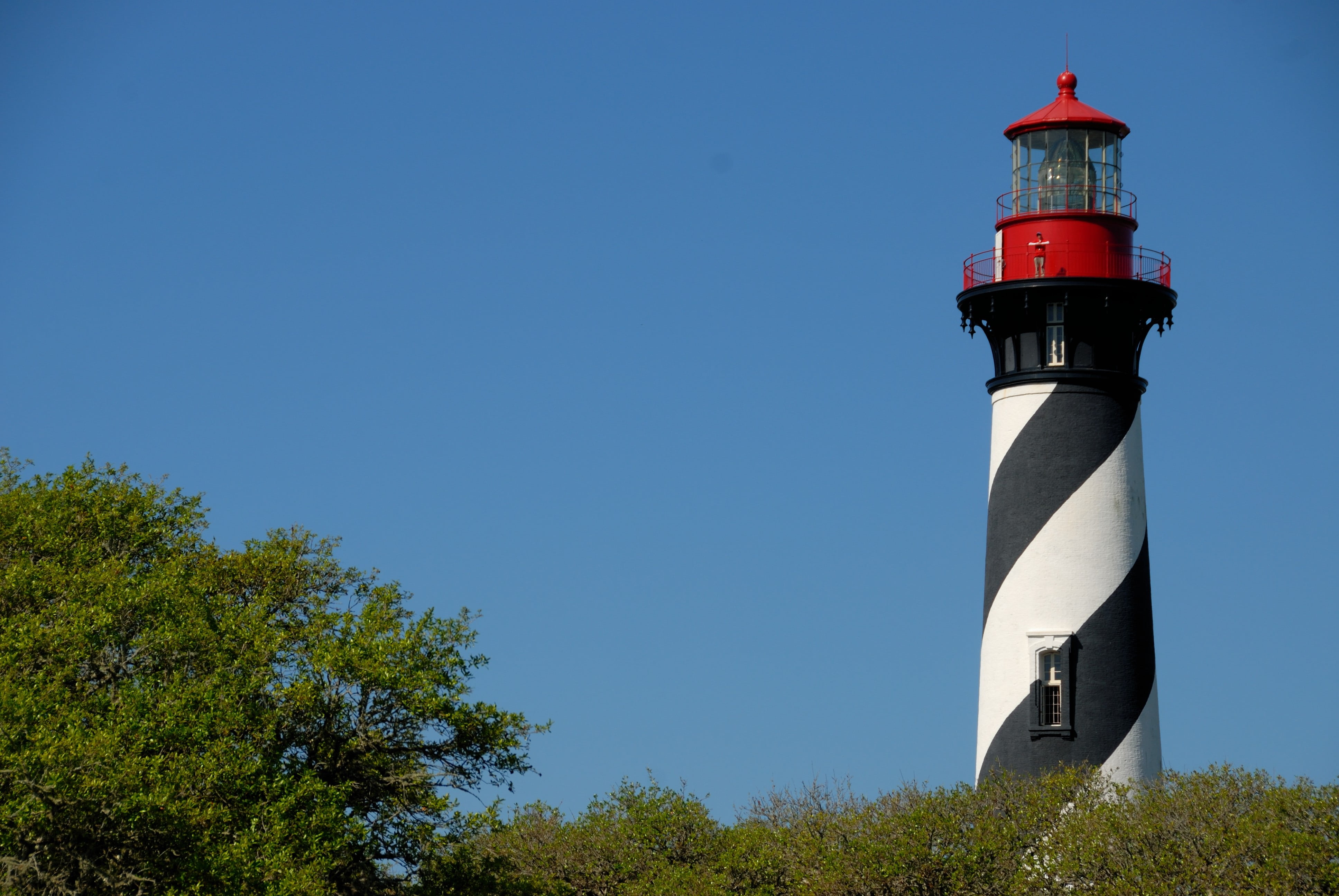 day, sky, st augustine, 4K, blue, white, security, landmark, historic, coastal, built structure, light, landscape, nature, sea, safety, building exterior, HD Wallpaper