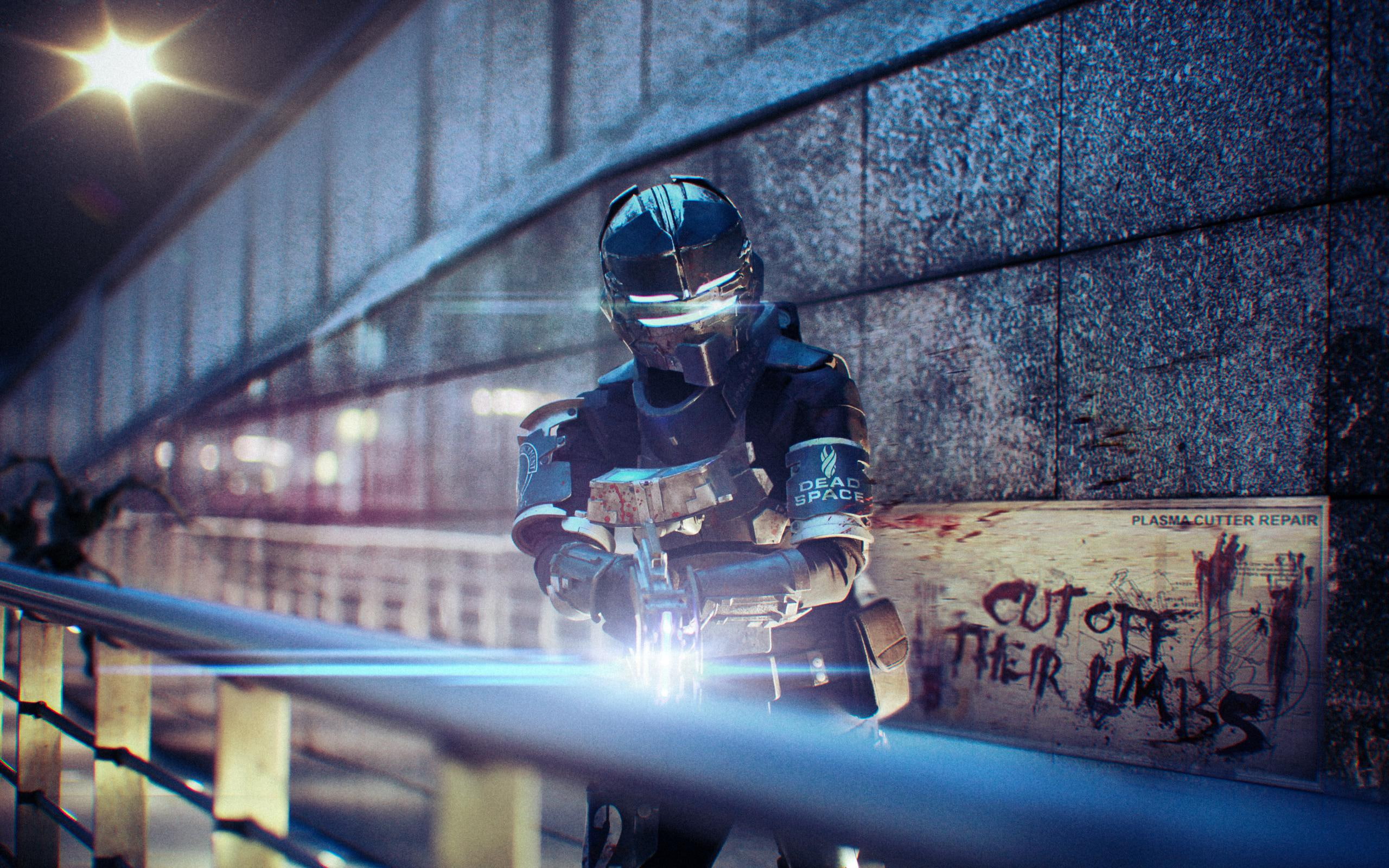 space, dead, dead space 3, game, hero, helmet, 2K, weapon, HD Wallpaper