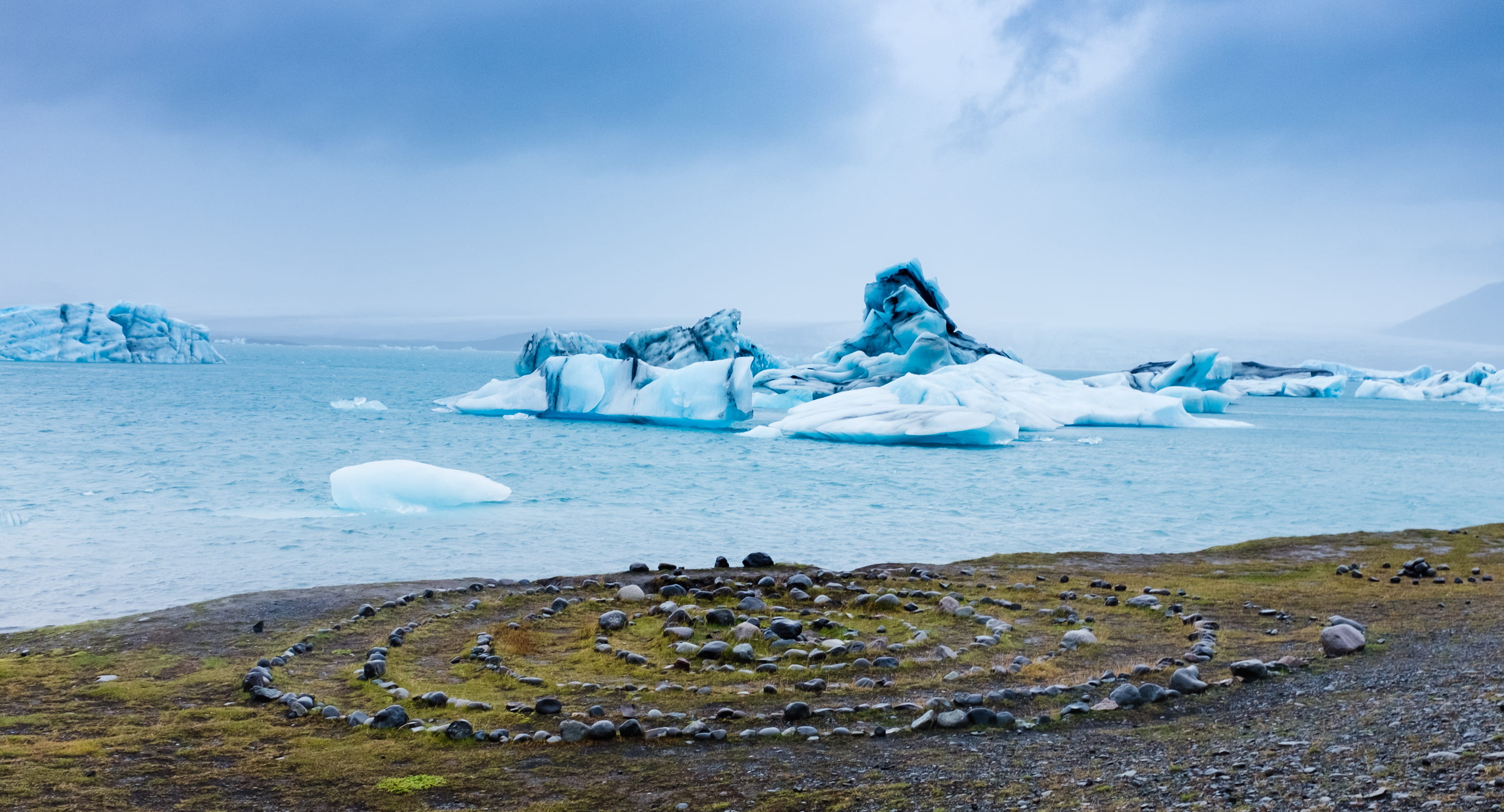 lake, shore, no people, cold, ocean, iceberg - ice formation, sea, landscape, coast, jokulsarlon, environment, arctic, scenics - nature, glacier, cold temperature, HD Wallpaper
